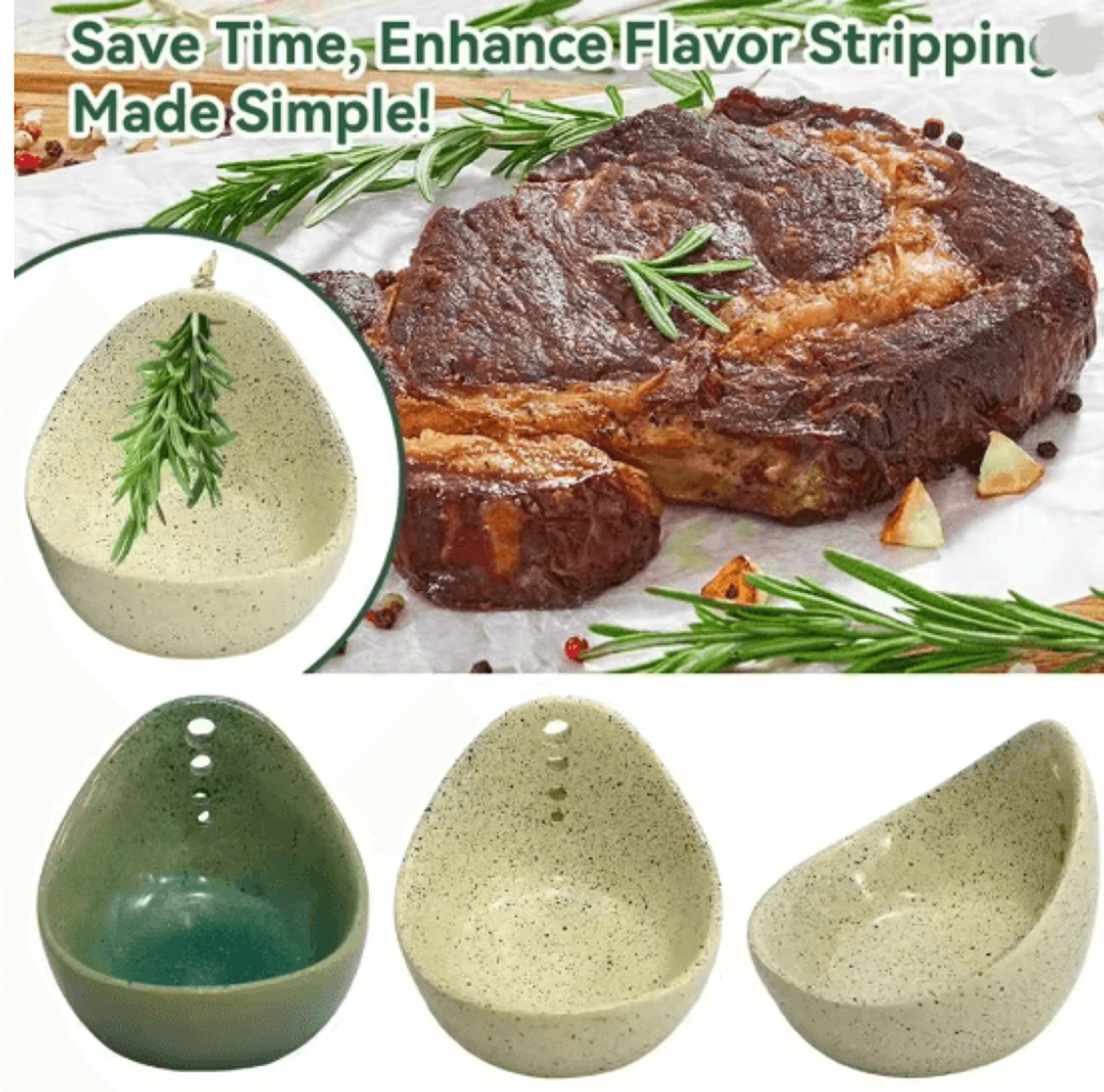 Pottery Herb Stripper Bowl Vegetable Leaf Remover For Easy Kitchen Prep 1