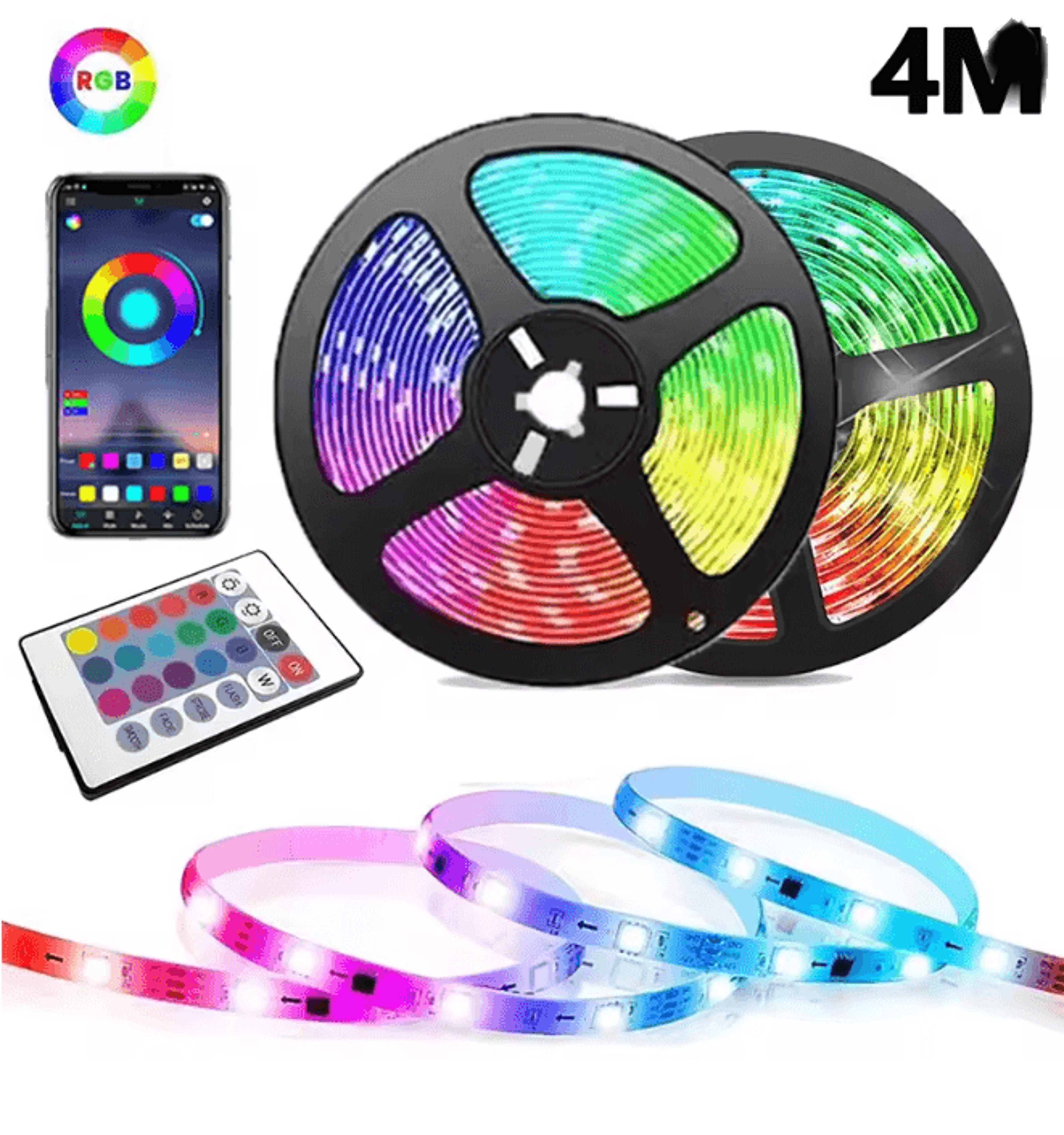 RGB LED Strip Light USB Bluetooth Color Changing Flexible Light Tape 4