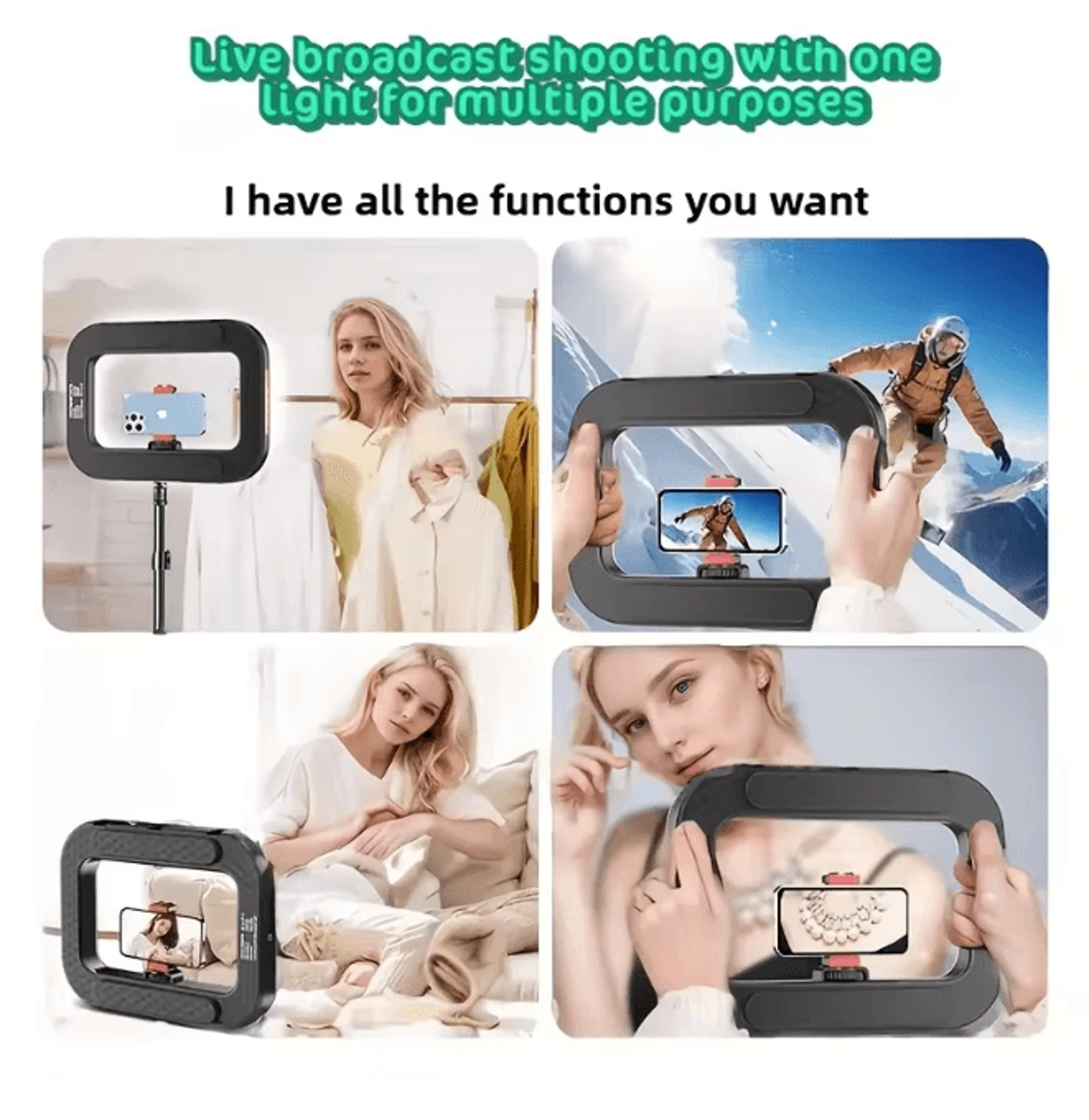 Portable LED Ring Fill Light USB Rechargeable Selfie Light For Phone And Makeup 2