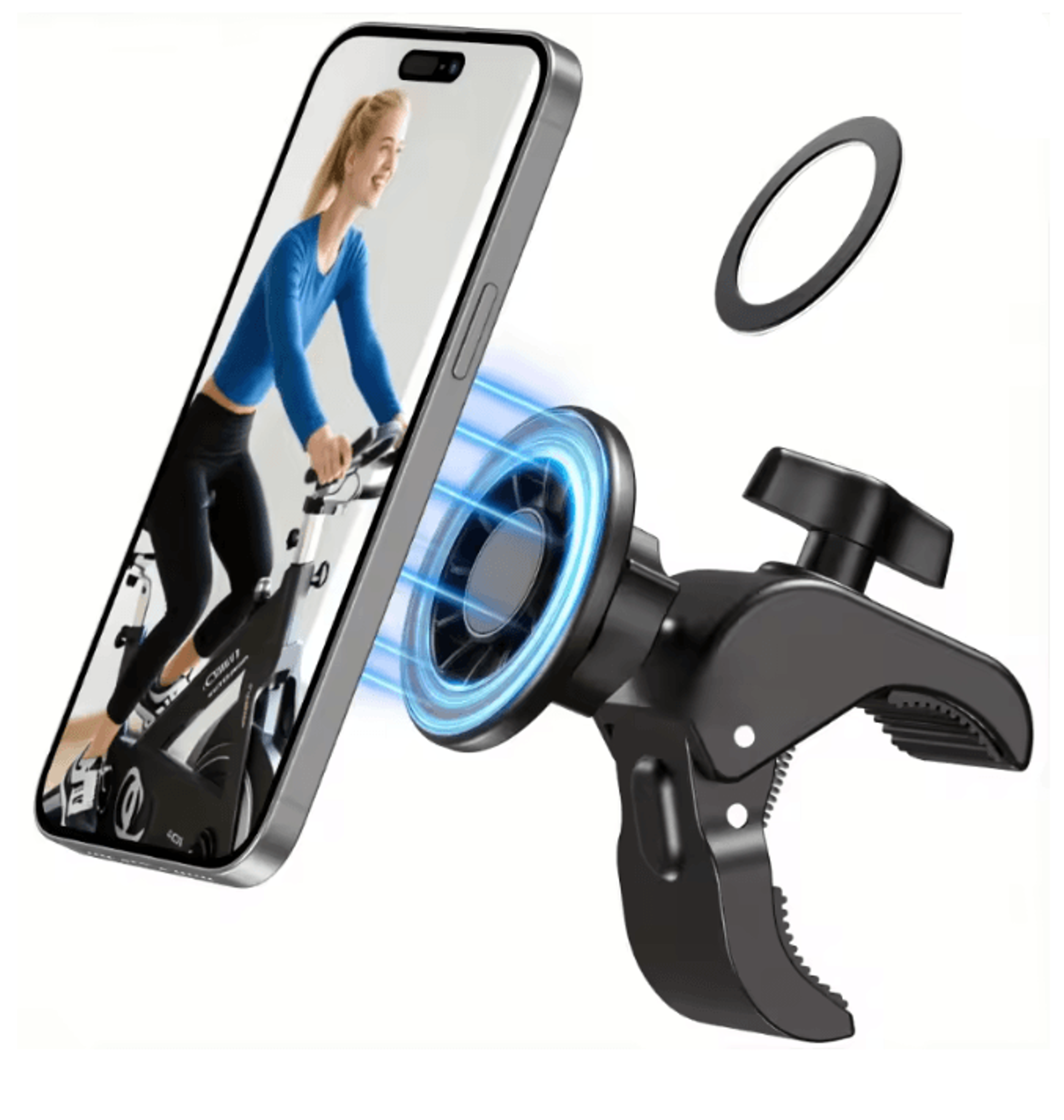 Universal Magnetic Phone Holder Heavy Duty Clamp Mount 360 Degree Rotation 0
