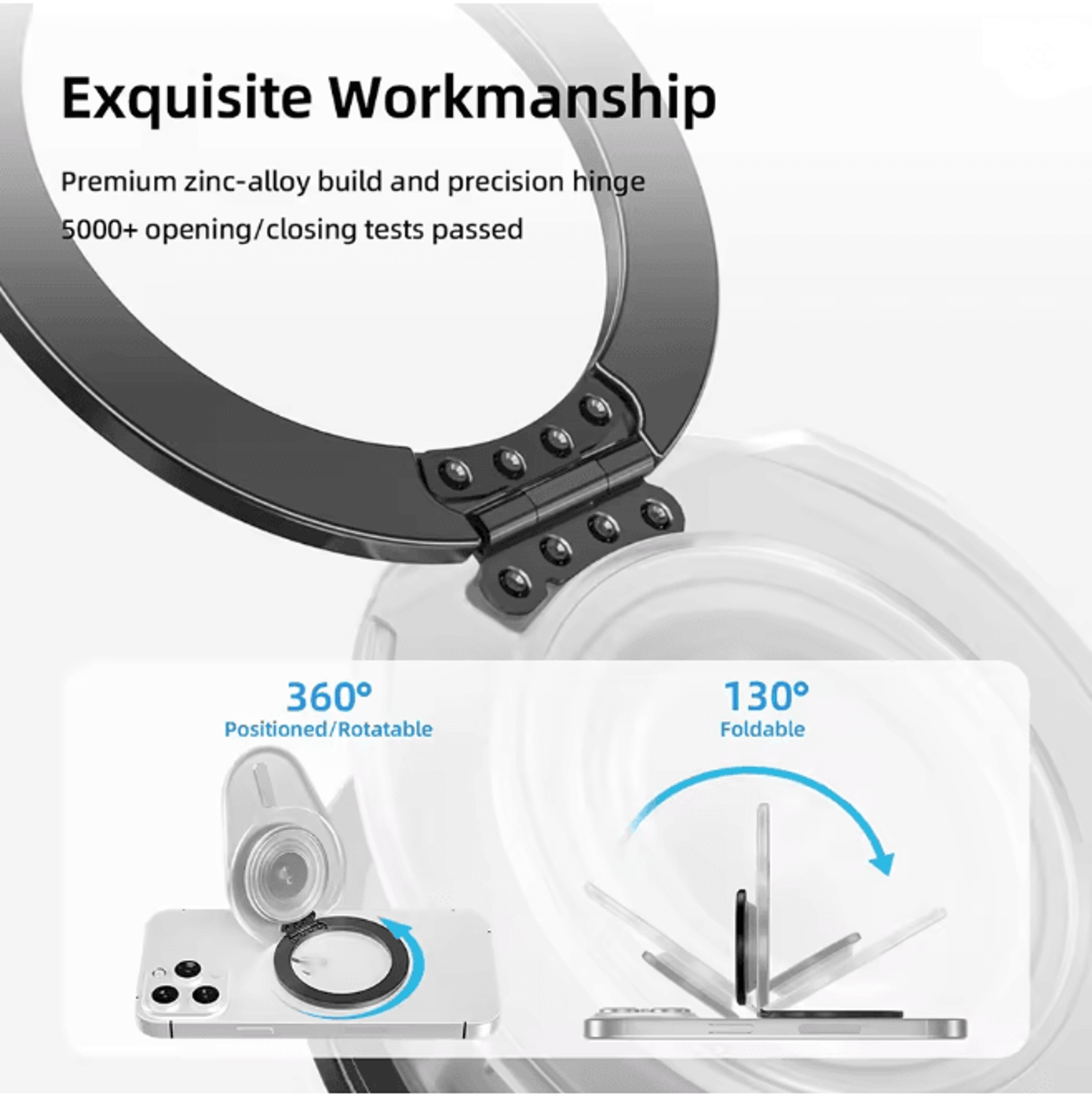 Magnetic Phone Grip Stand For MagSafe Collapsible Kickstand Holder 2