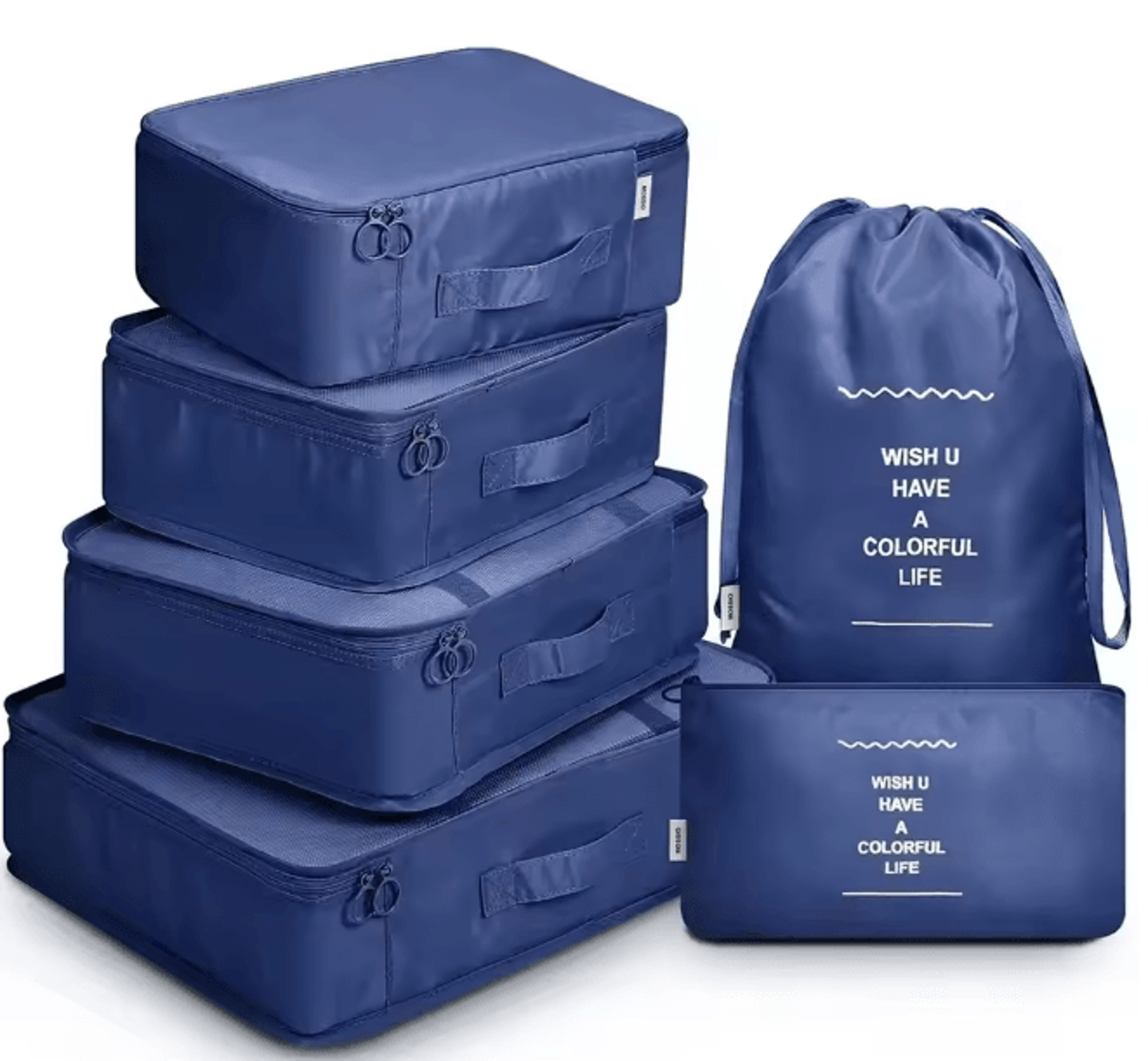 6 Piece Travel Packing Cubes Luggage Organizer Set 4
