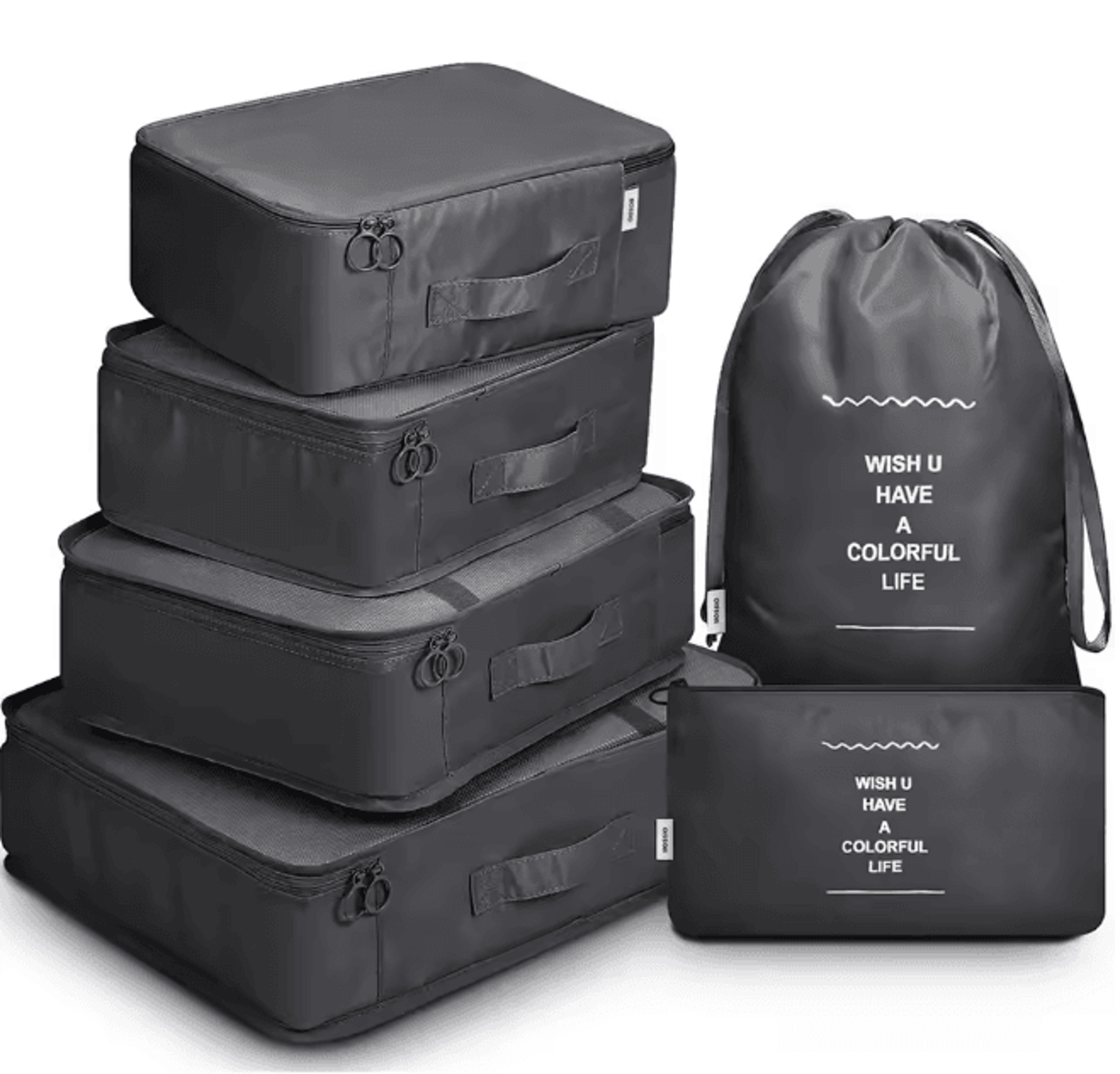 6 Piece Travel Packing Cubes Luggage Organizer Set 7