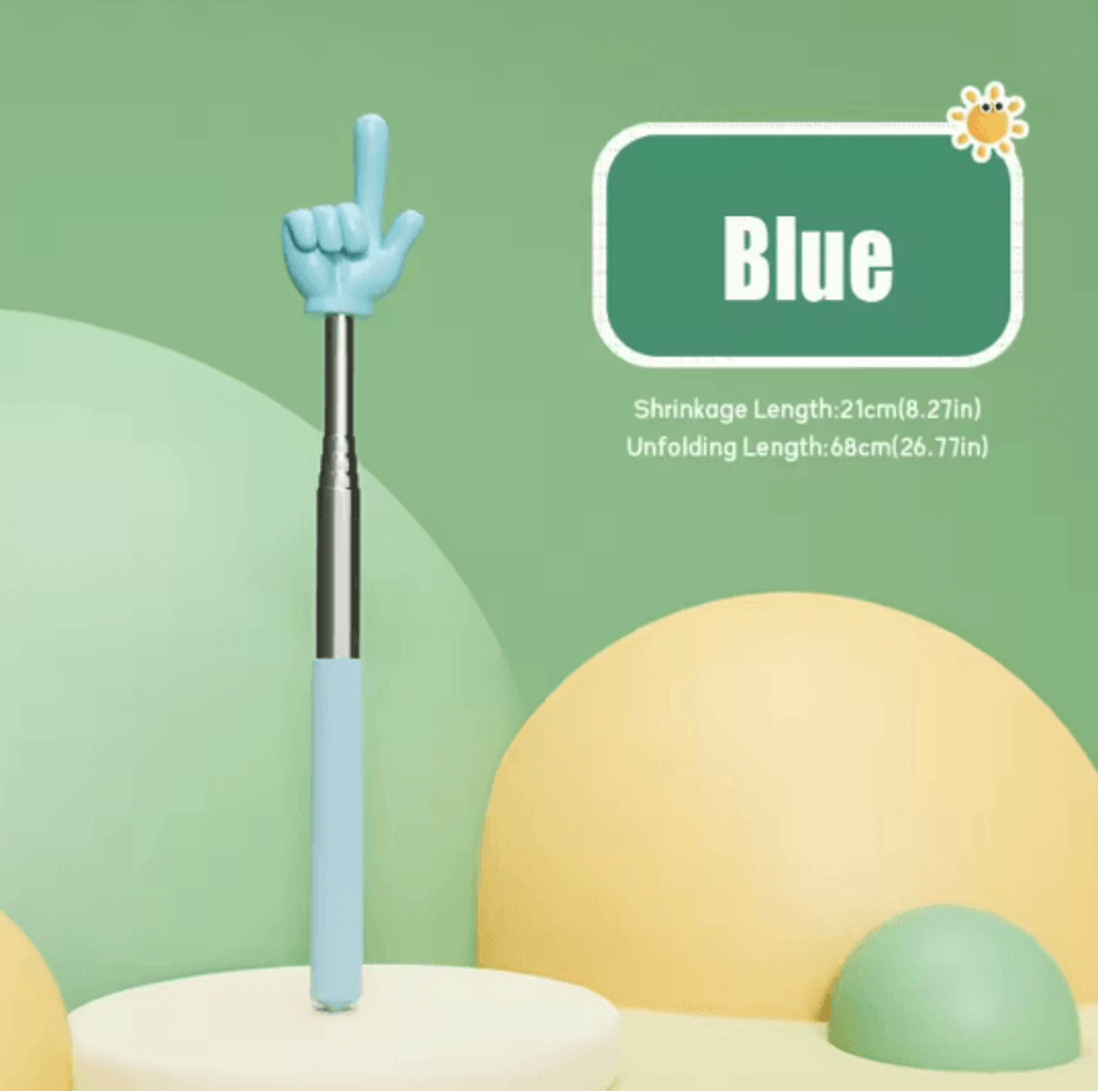 Telescopic Teaching Pointer Stainless Steel Finger Reading Stick 6