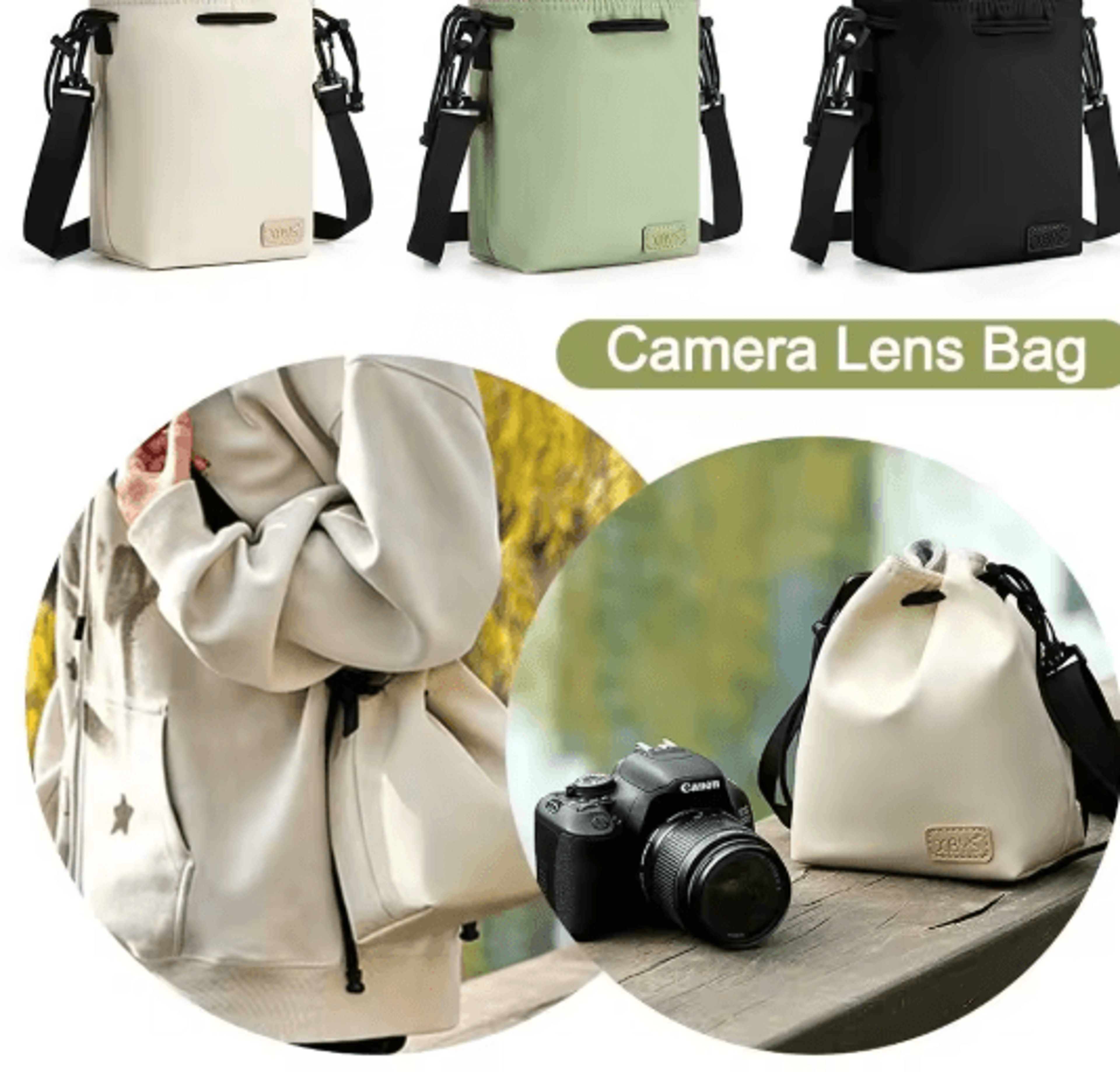 Waterproof Camera Lens Bag Lightweight DSLR Protective Pouch 0