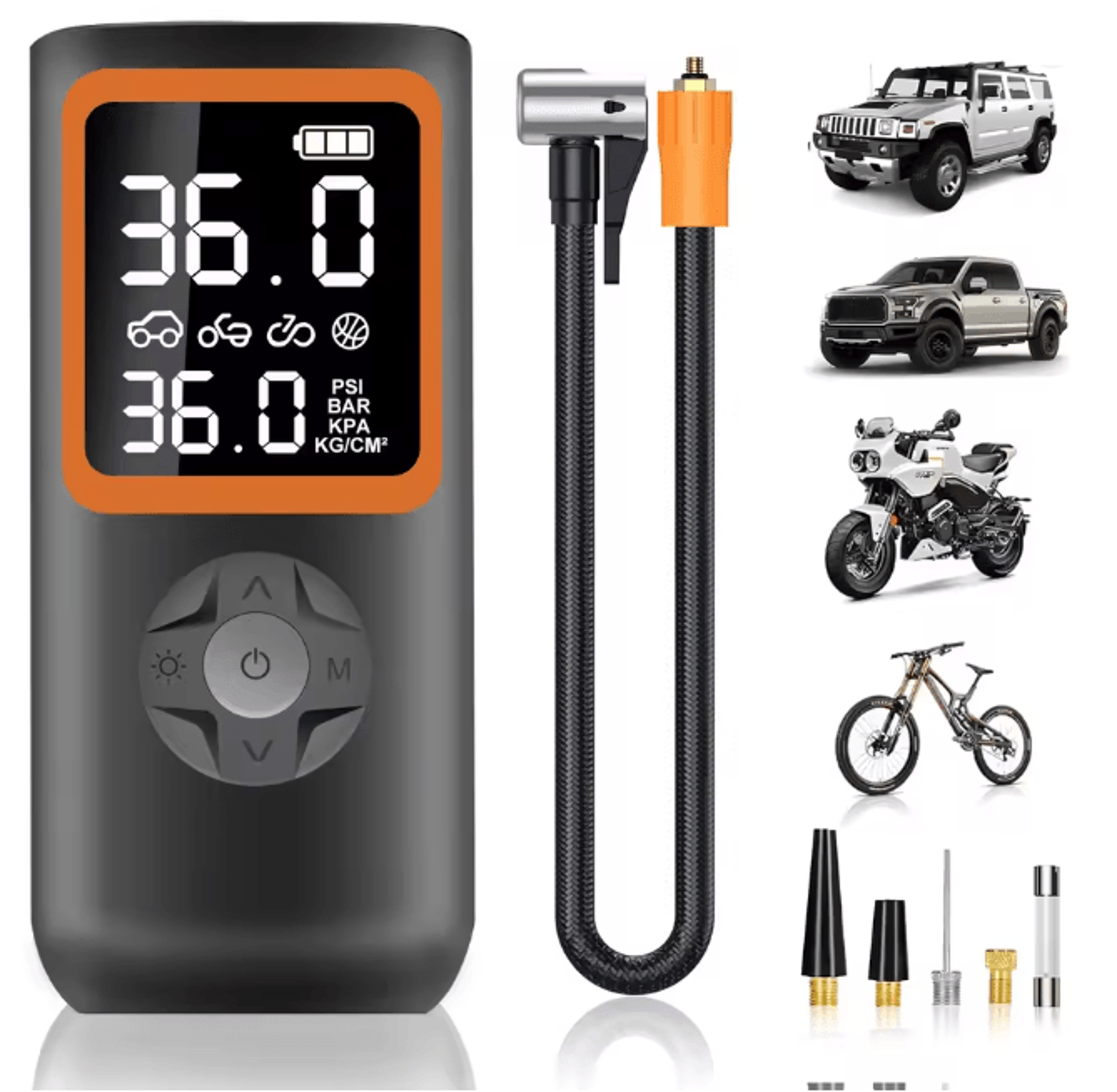 Wireless Tire Inflator Pump 150PSI Portable Air Compressor With Digital Display 0
