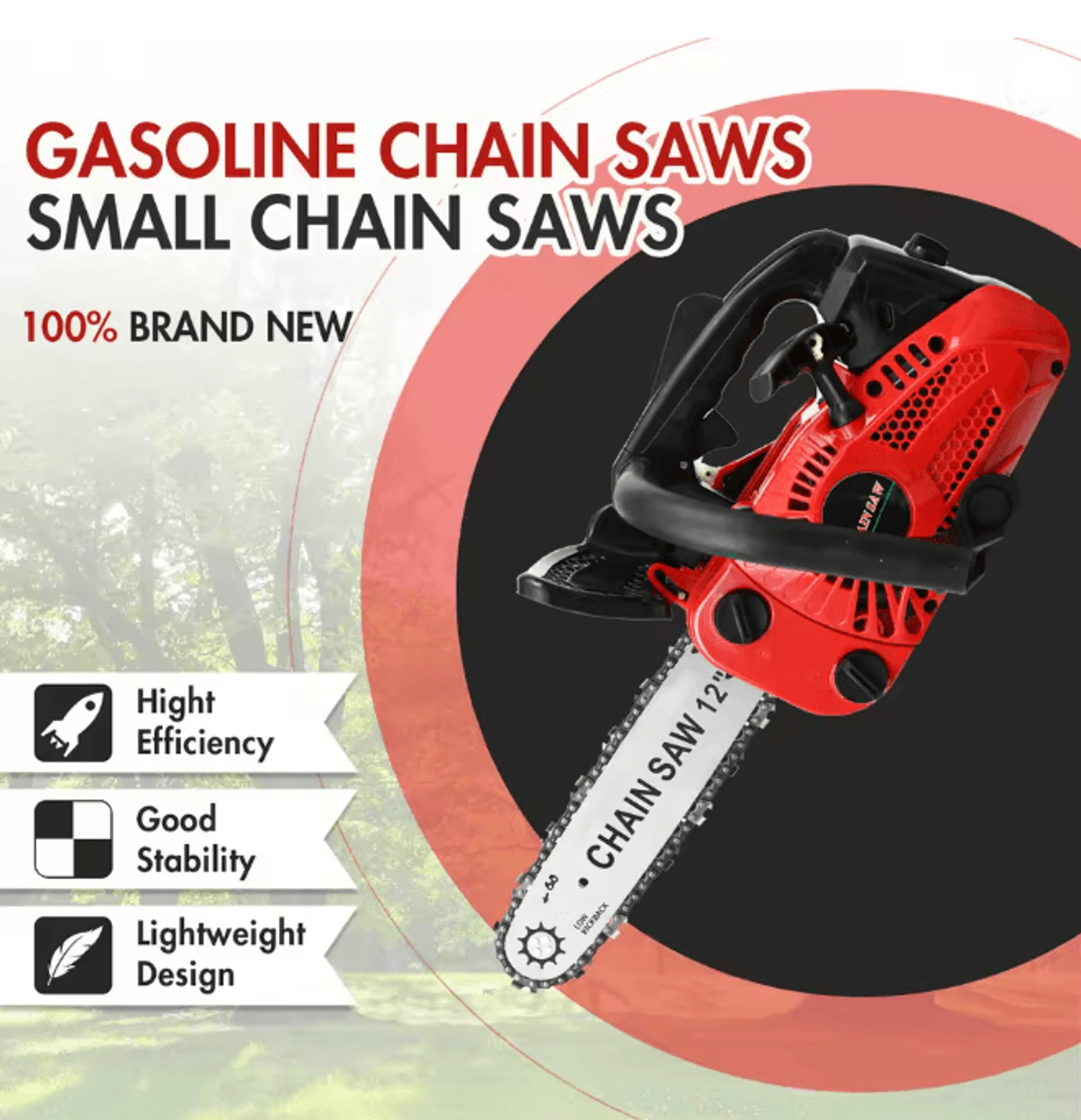 12 Inch Cordless Chainsaw Lightweight Portable Electric Wood Cutting Saw 3