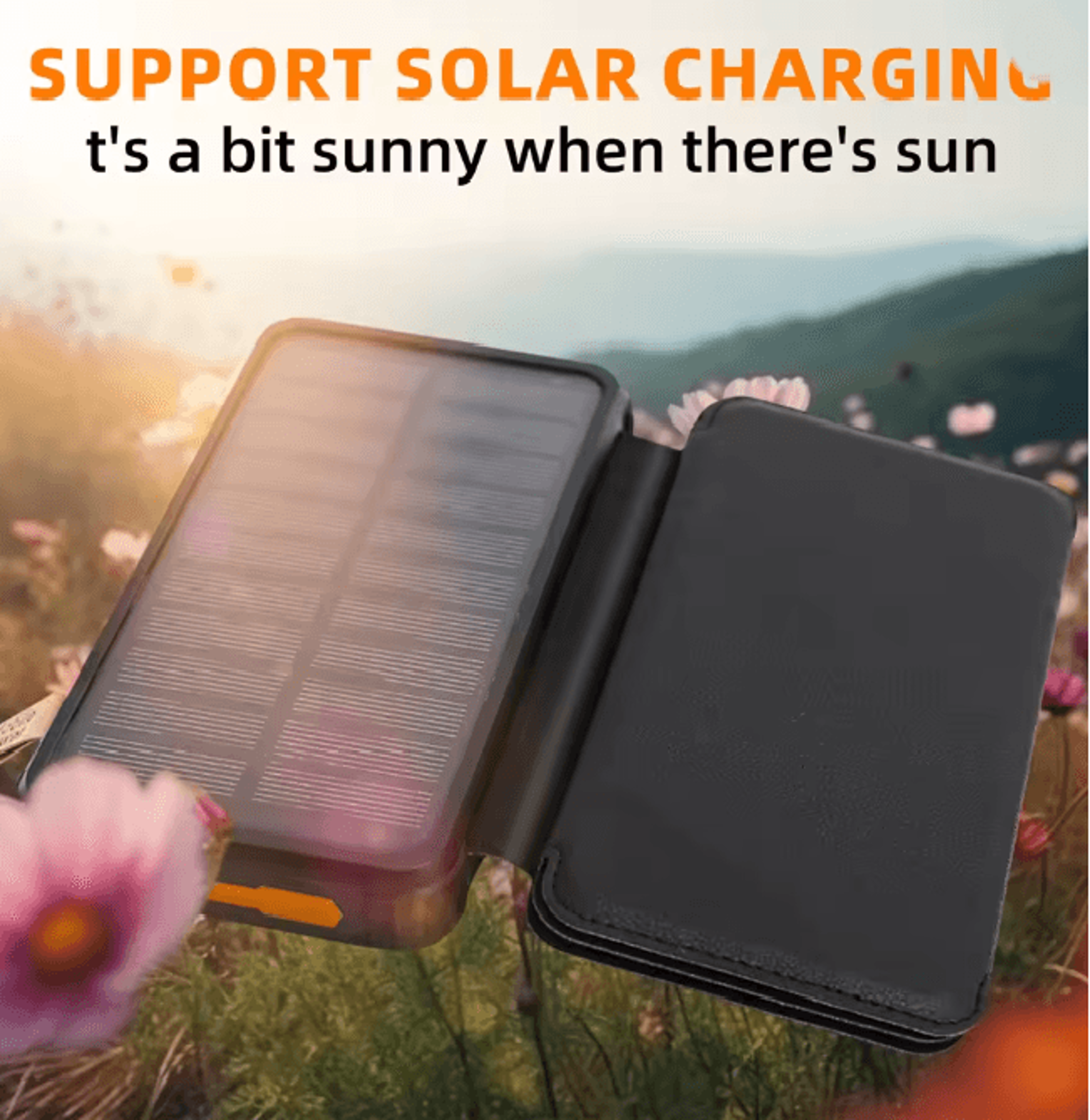 20000mAh Solar Power Bank High Capacity Portable Charger With Dual USB And LED Light 3