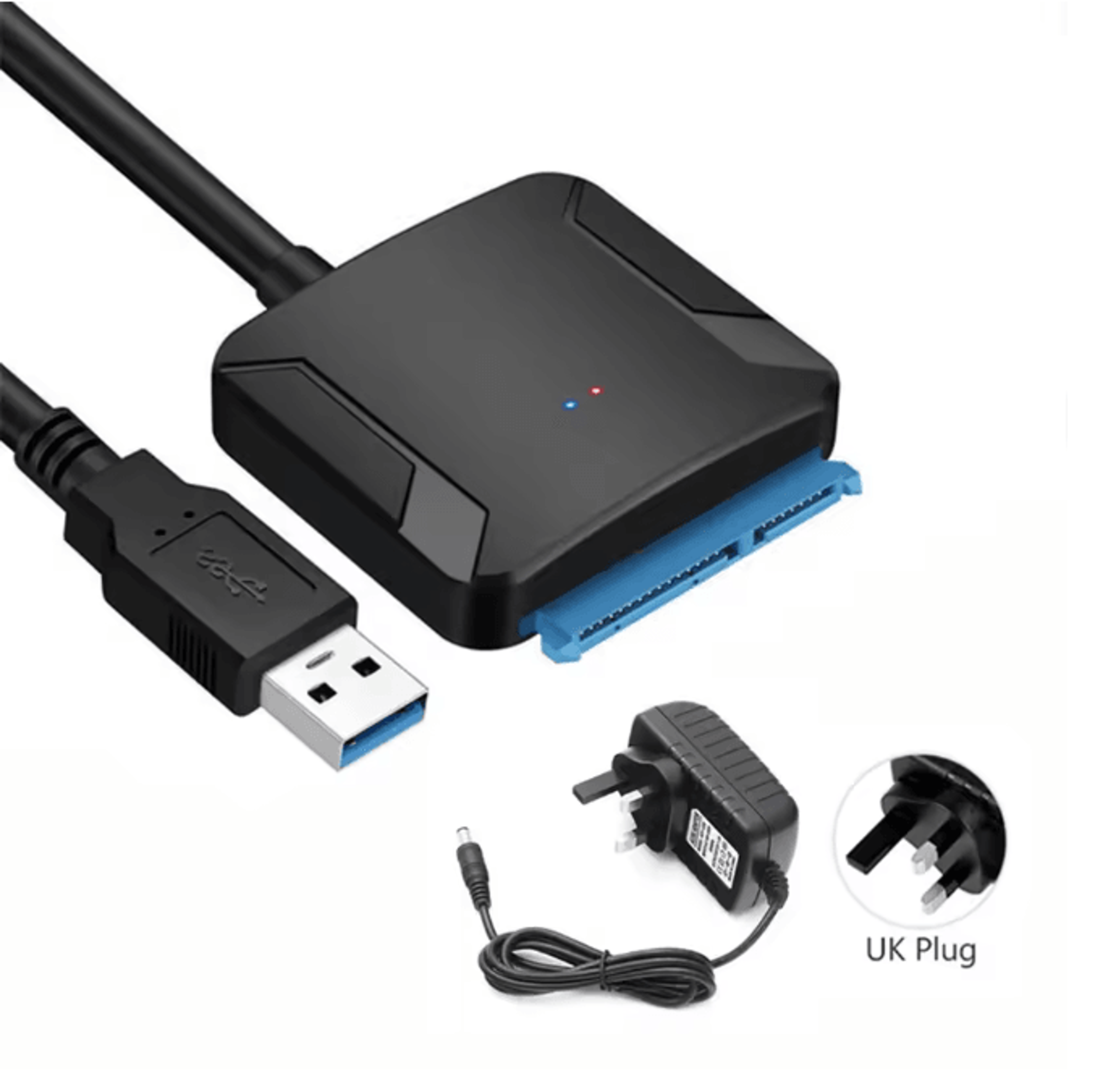 SATA To USB 30 Adapter Cable For SSD And HDD With Power Supply 8