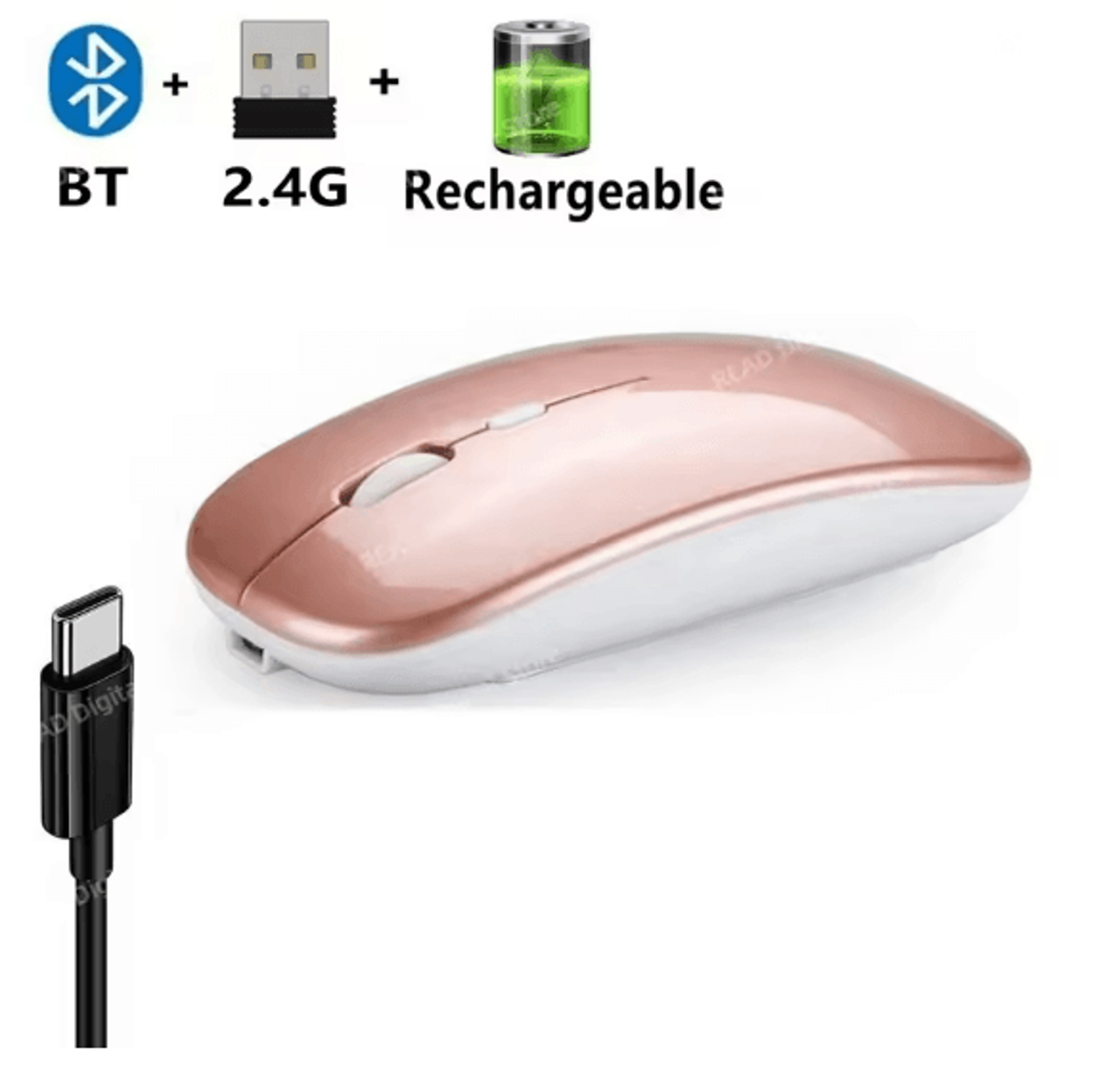 Slim Wireless Bluetooth Mouse For Laptop Desktop And IPad 6