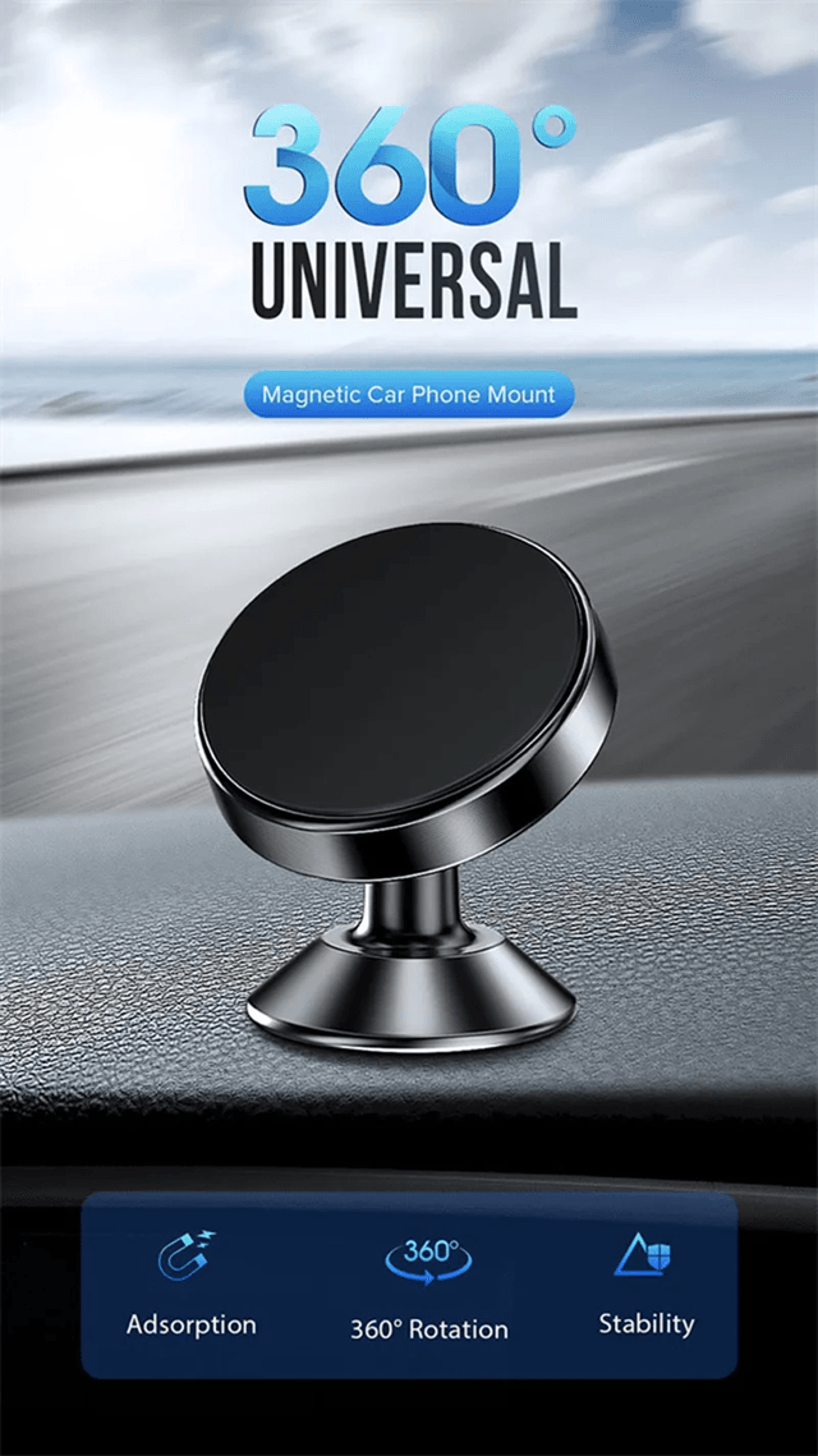 Super Magnetic Car Phone Holder Dashboard Mount For Smartphones 1