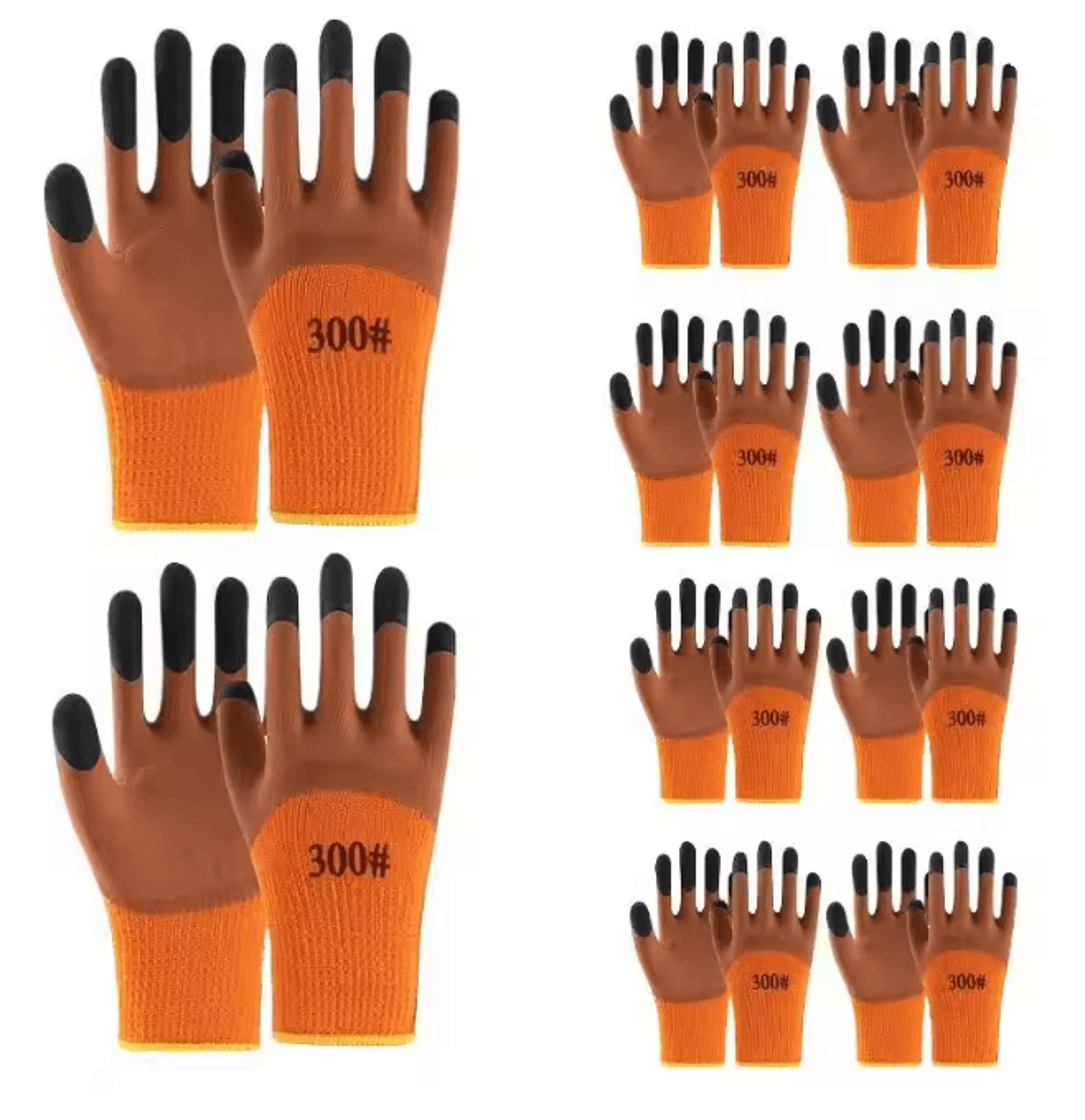 FrostGuard Waterproof Winter Work Gloves 10 Pair Set Cold Weather Protection 5