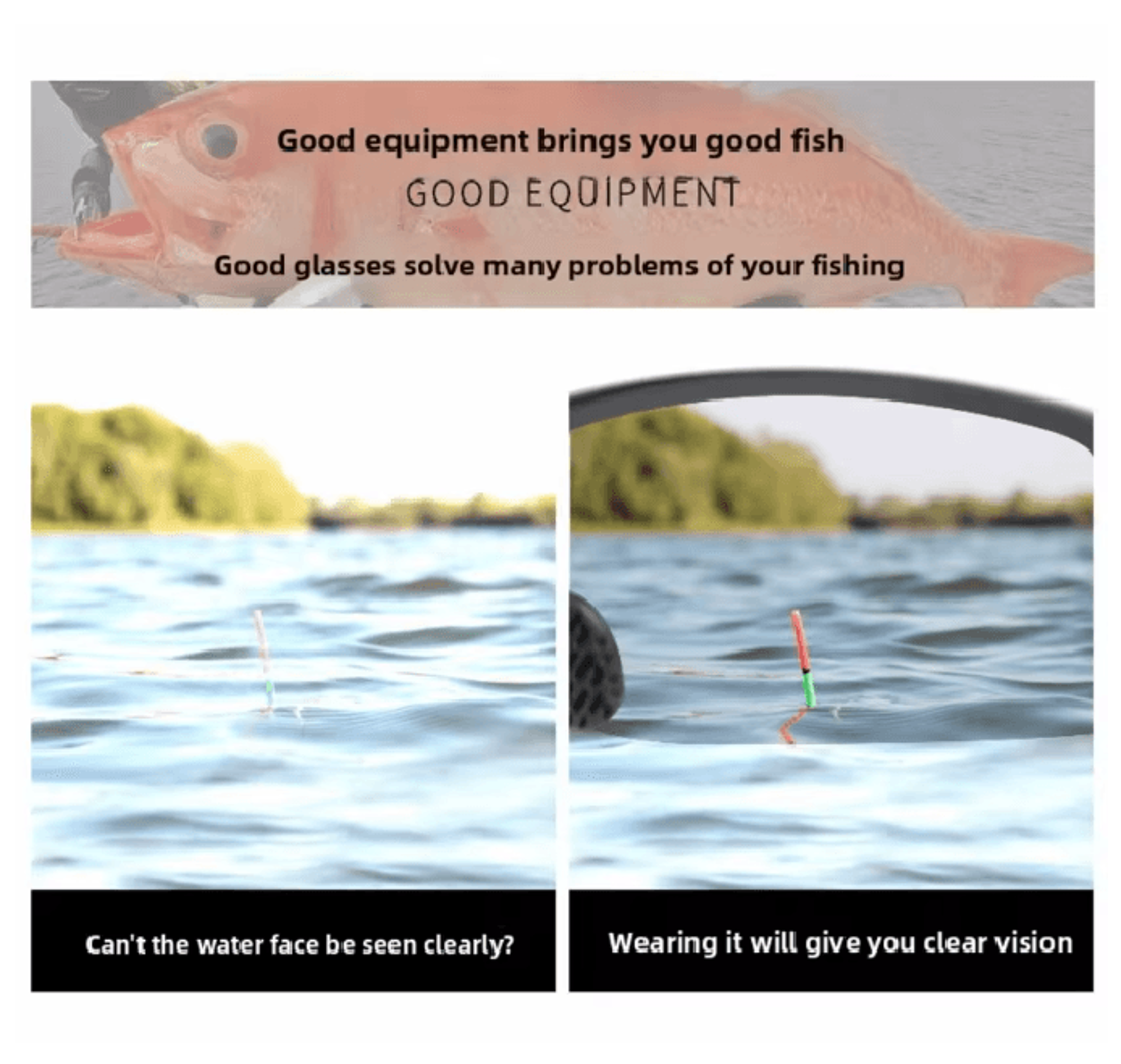 ClearSight Polarized Fishing Glasses Underwater Vision Sunglasses For Men 2