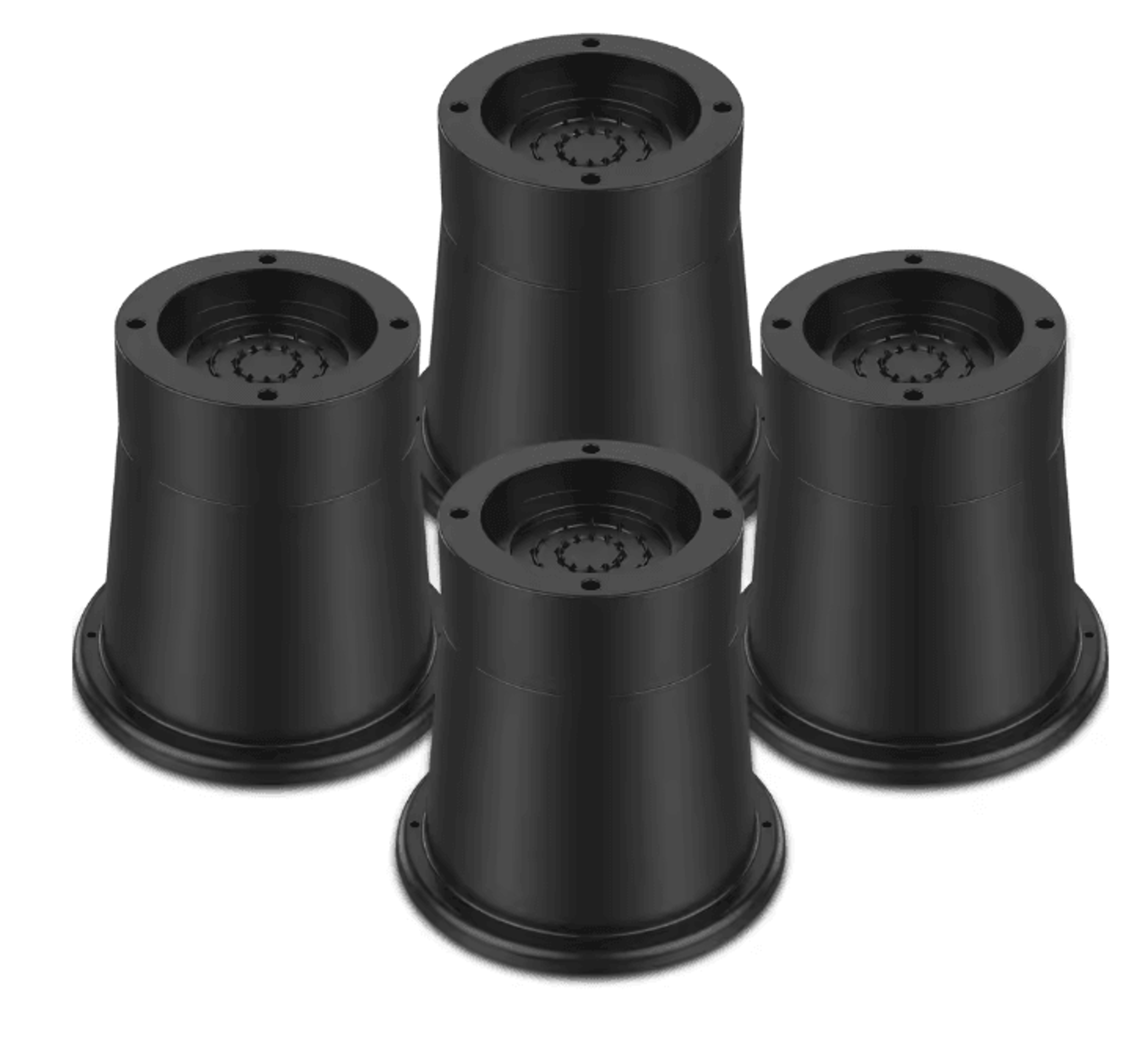 LiftPro Heavy Duty Furniture Risers Rubber Sofa Bed Cabinet Feet Set 4
