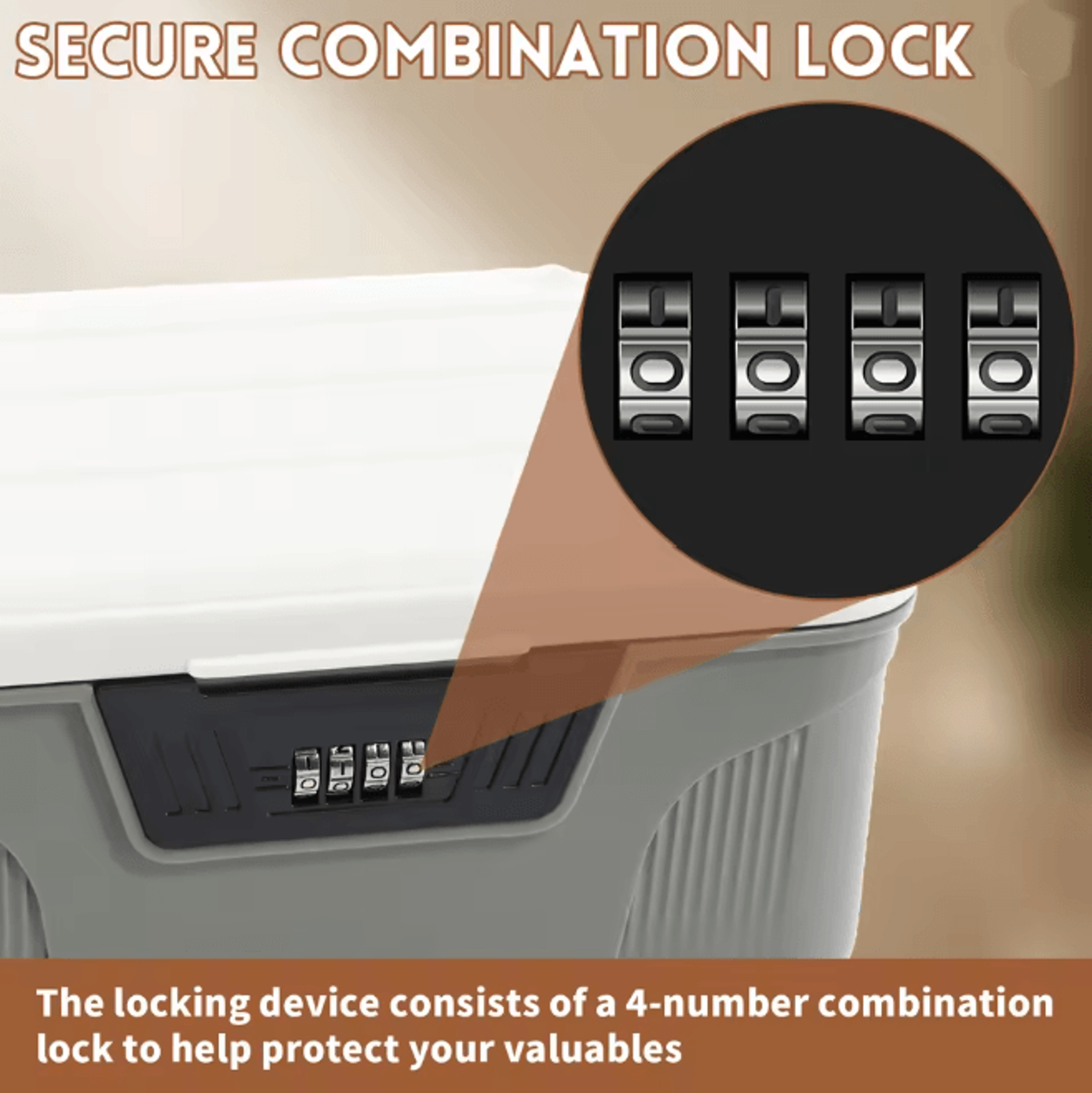 SecureLock Digital Password Safe Box Portable Home Security Storage 2