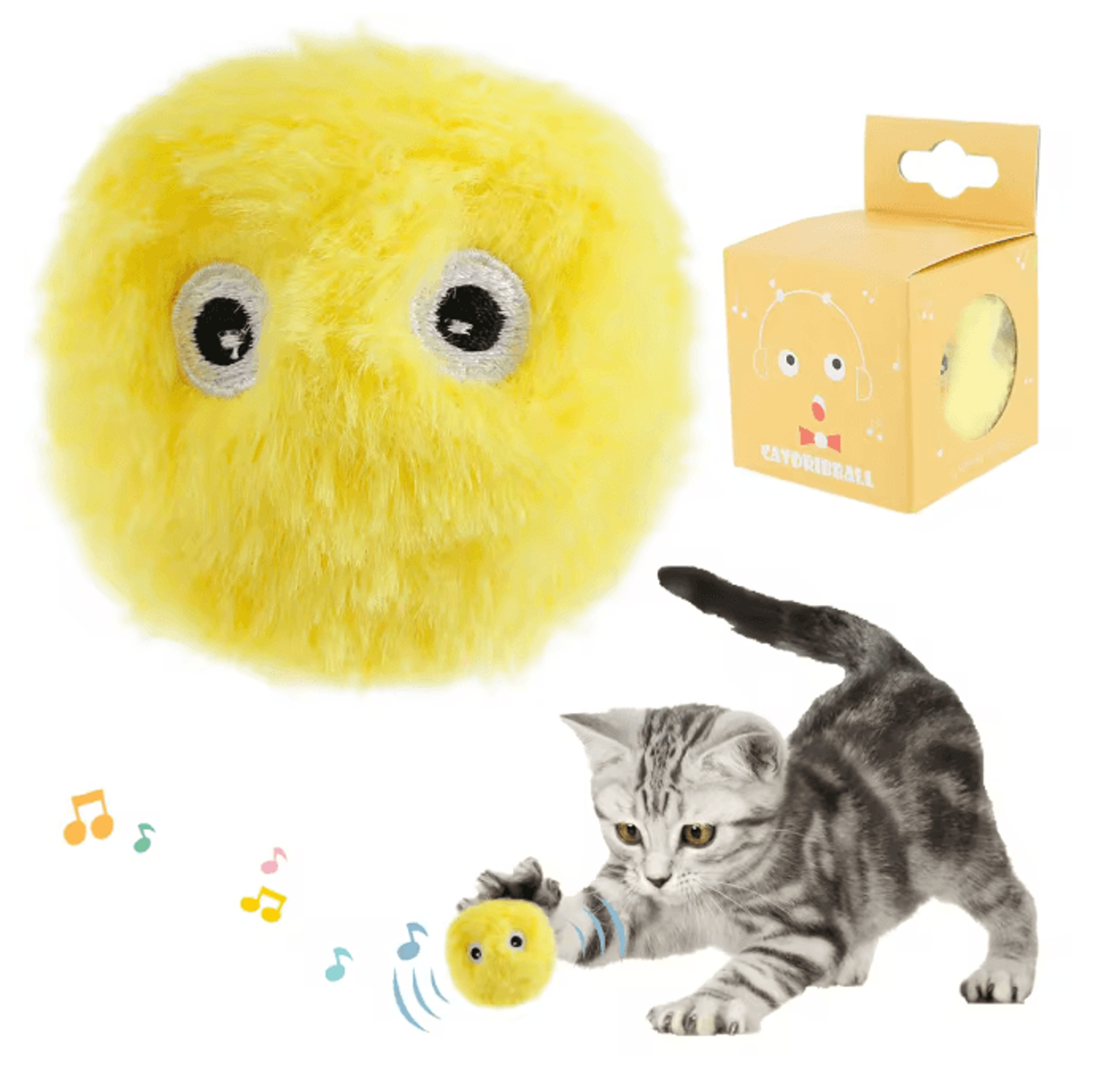 PlayPurr Smart Interactive Cat Toy Ball With Sound And Catnip 4
