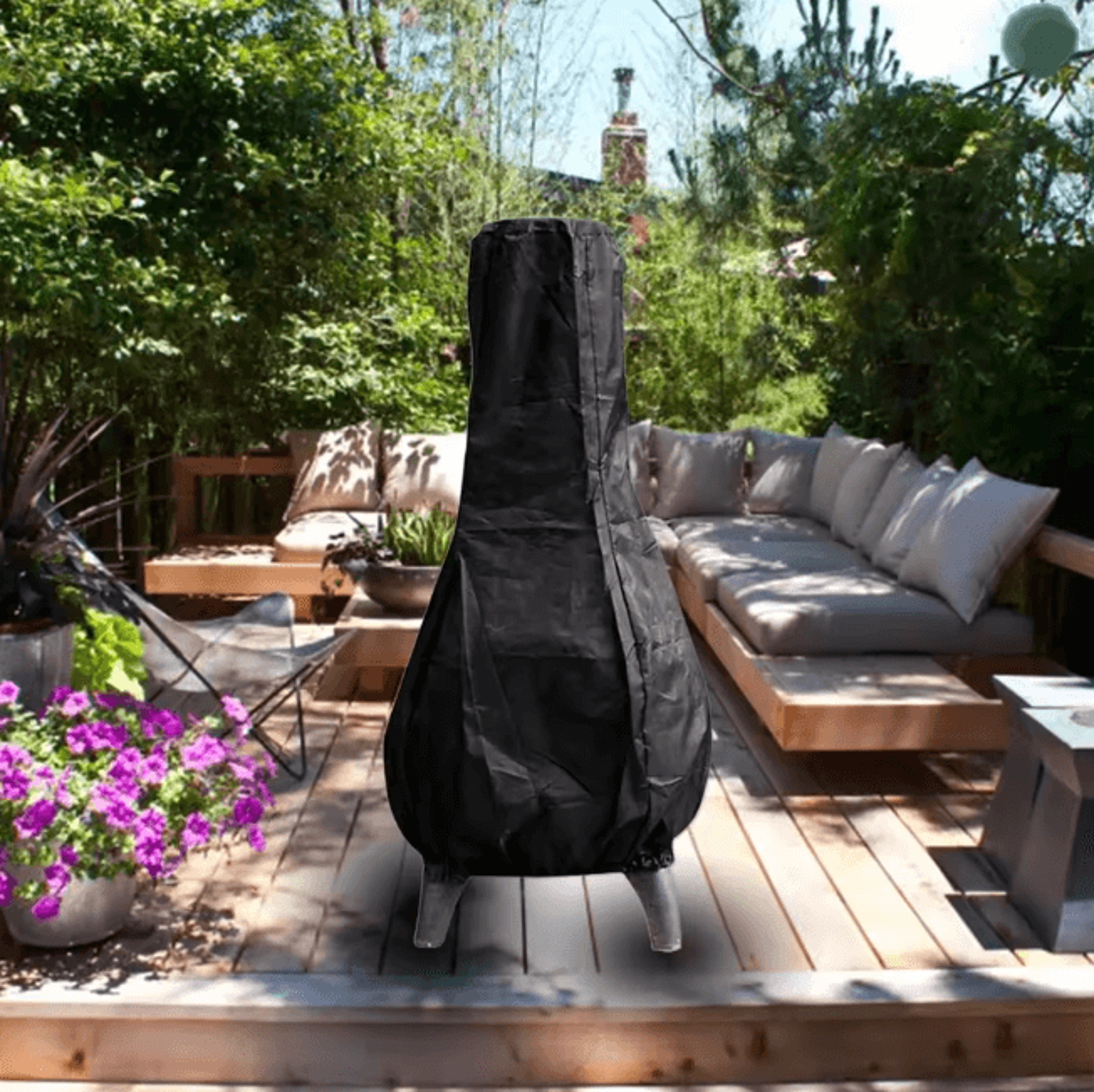 FireGuard Outdoor Chiminea Cover Heavy Duty Waterproof Fireplace Protector 4