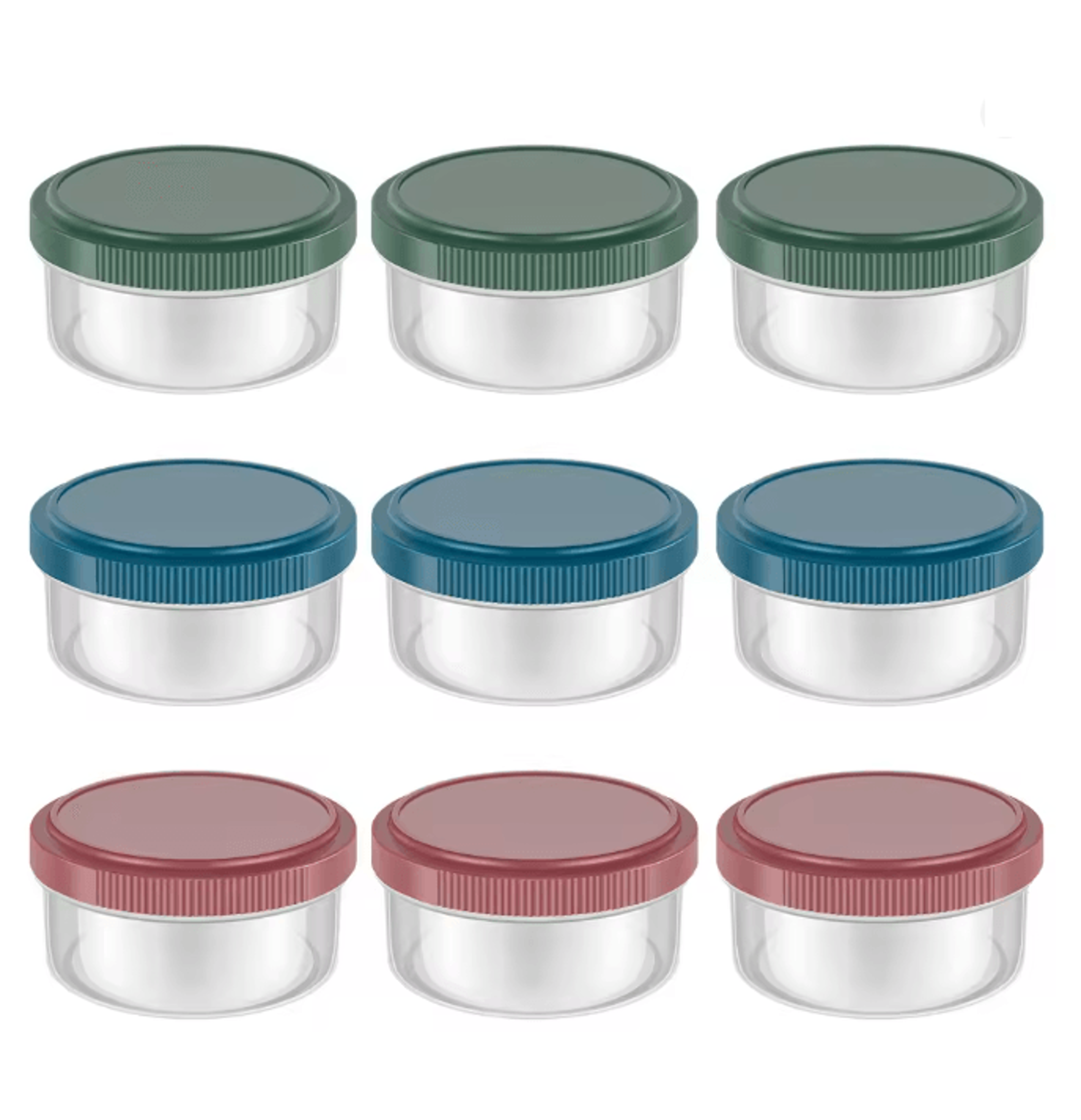 FreshPort Leakproof Salad Dressing Containers Reusable Sauce Cups Set 4