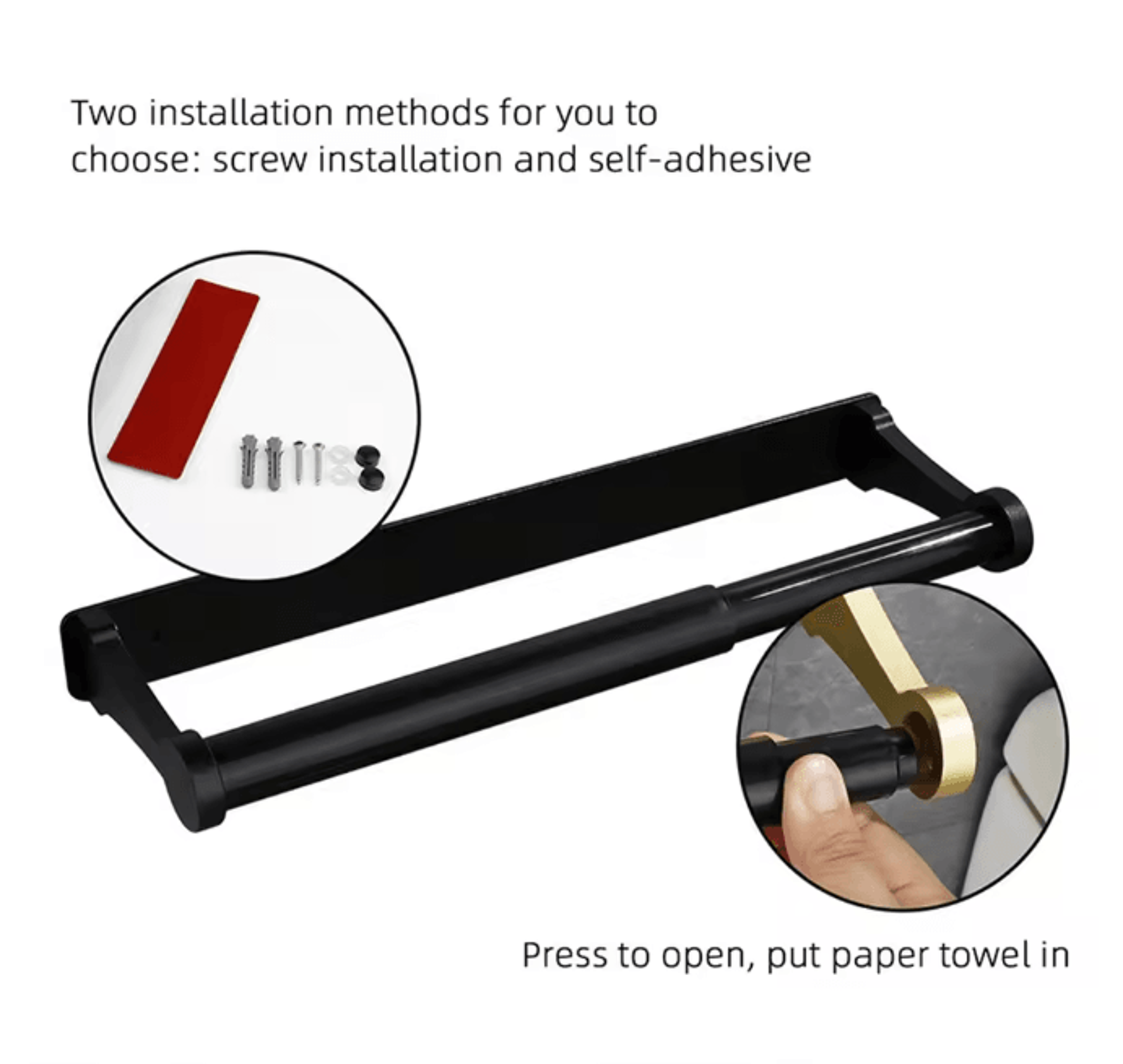 CleanMount Under Cabinet Paper Towel Holder Wall Mount Toilet Roll Organizer 1