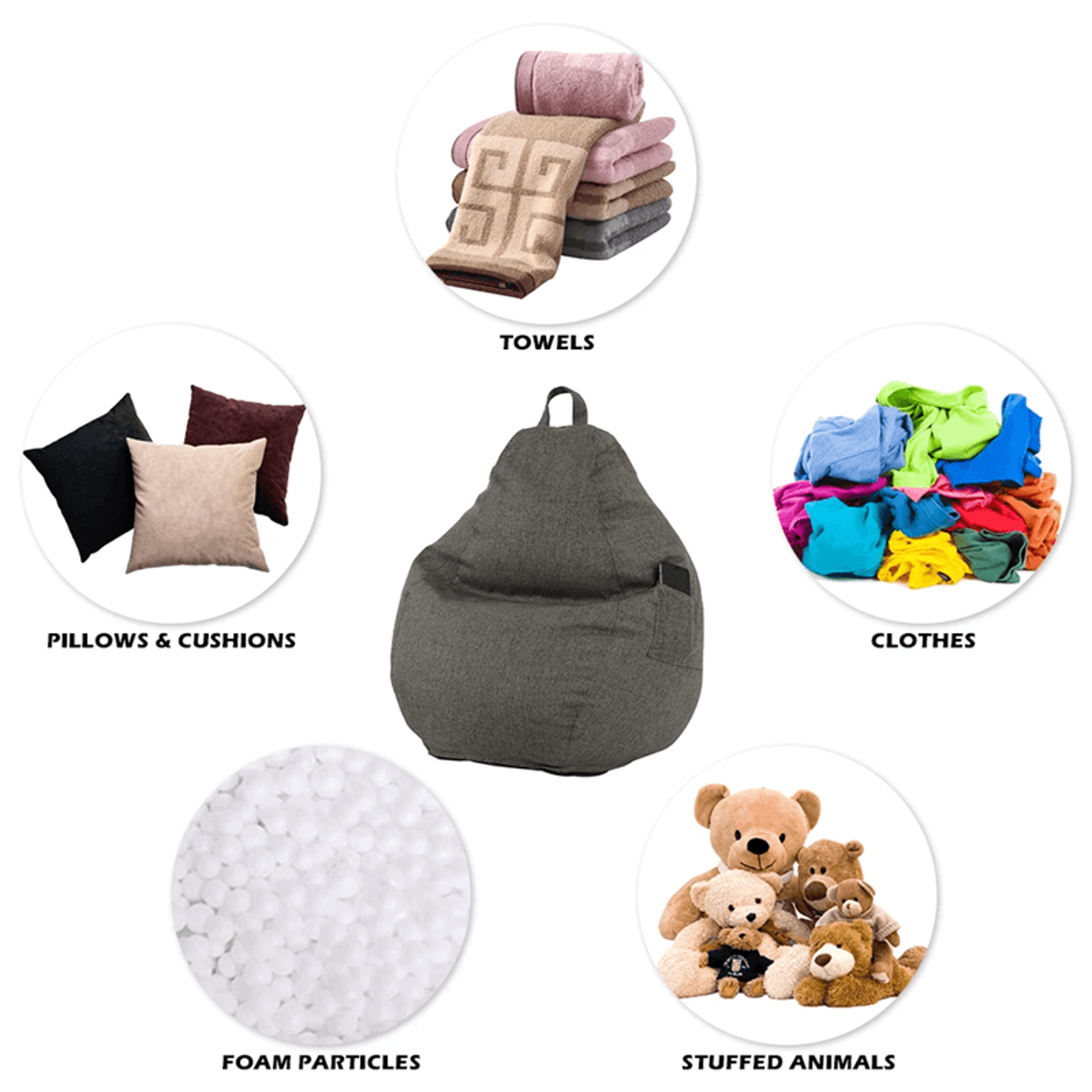 Lazy Sofa Cover Bean Bag Chair Cover Without Filler 1