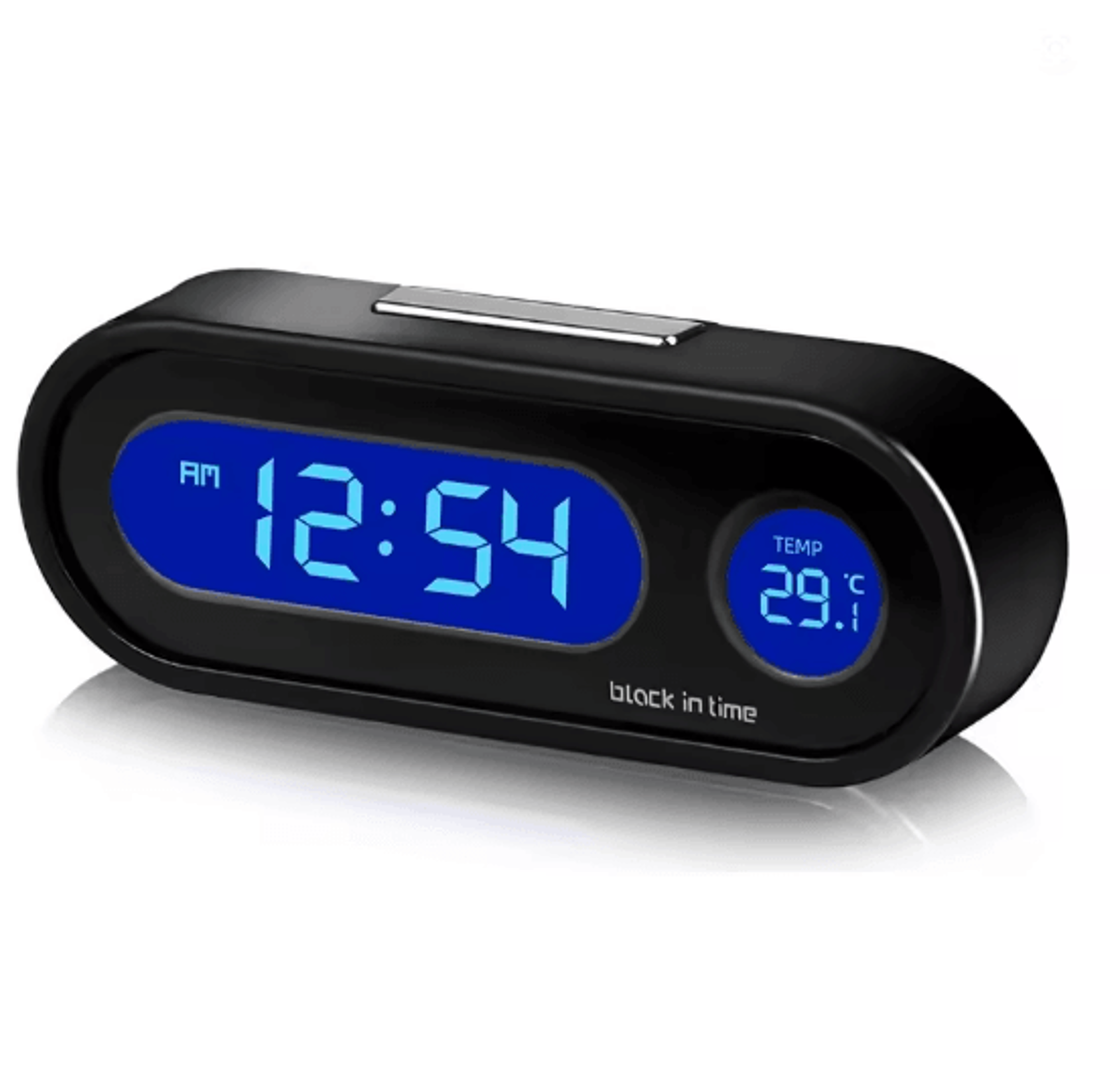 Mini Digital Car Clock With LCD Display Thermometer And Backlight 3