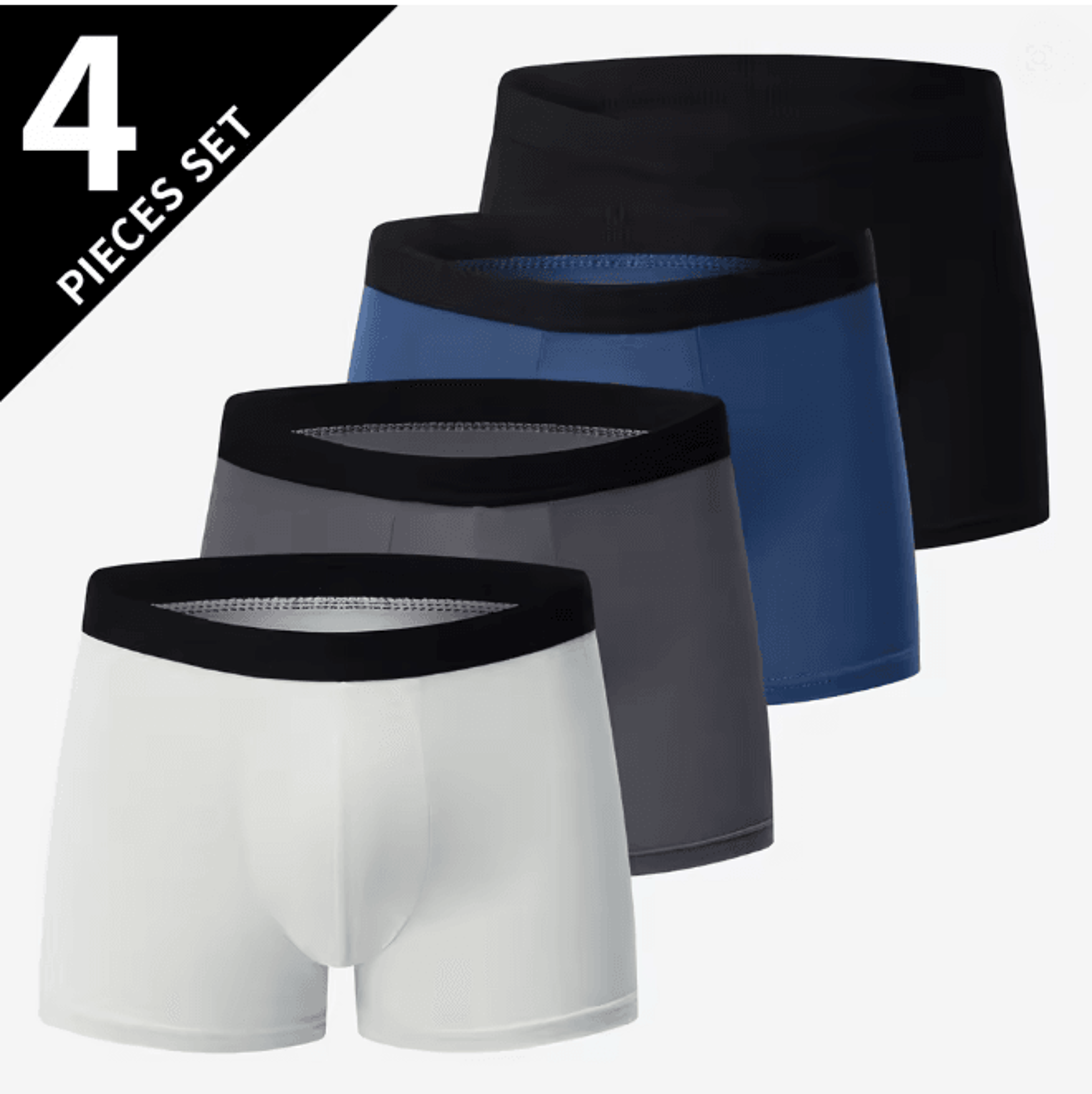 Mens Printed Boyshort Underwear Comfortable Stretch Plus Size Trunks 8