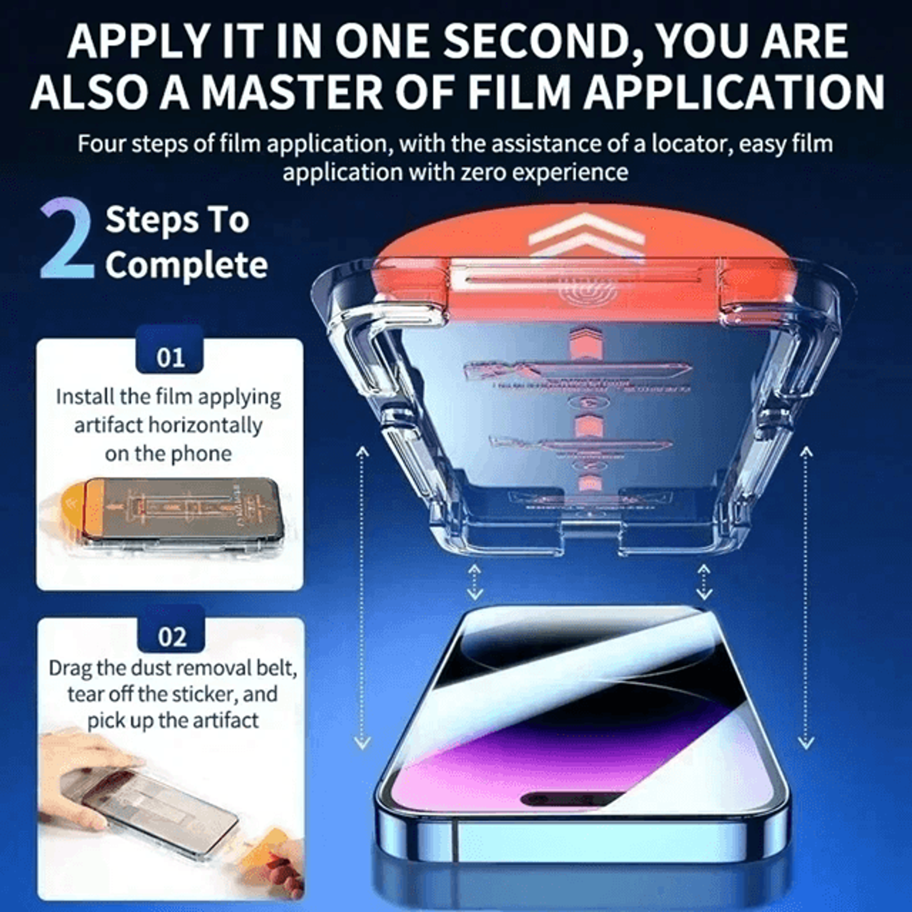 Easy Install Oleophobic Screen Protector For IPhone Full Coverage Glass 2