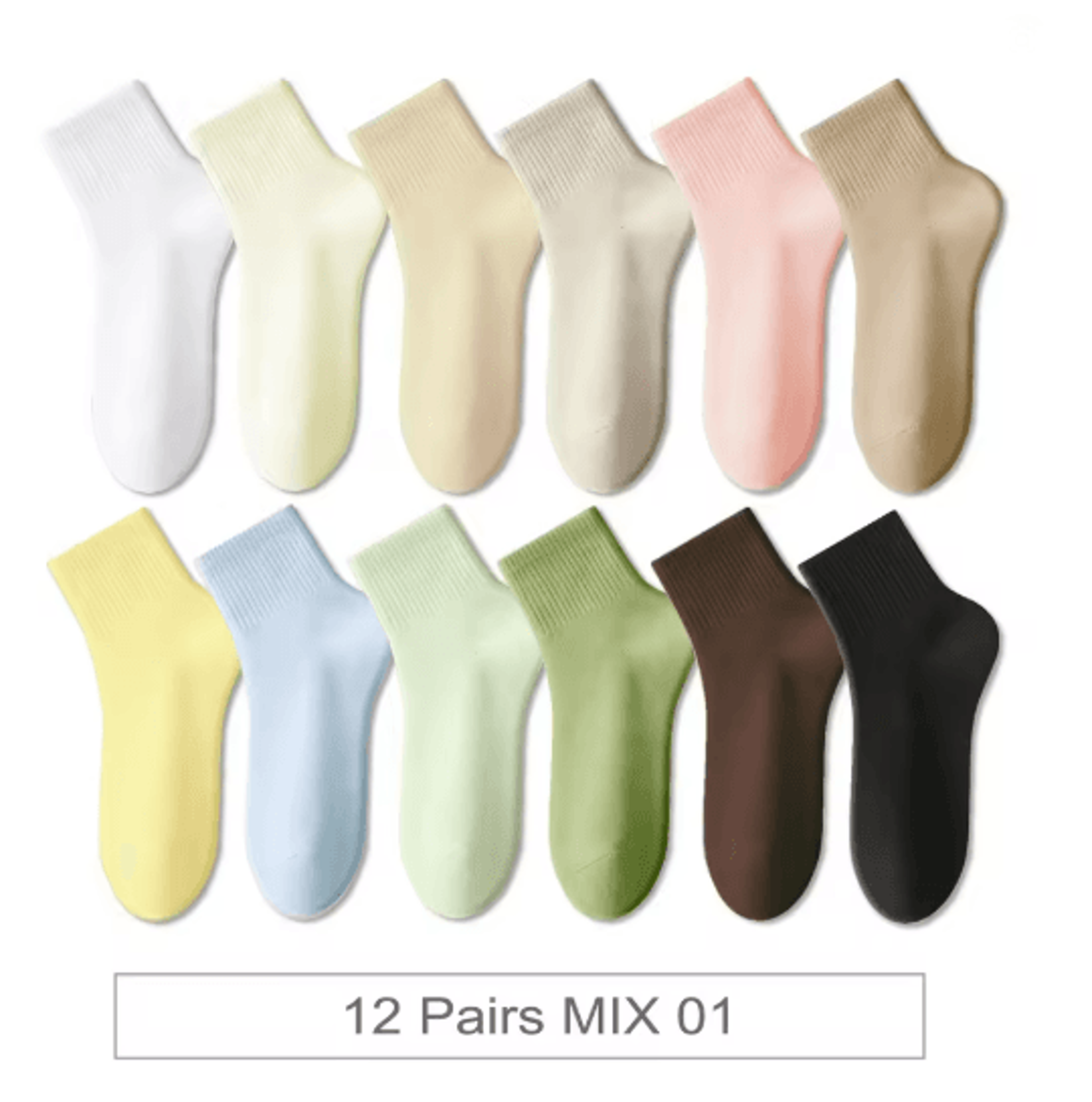 ColorStep Cotton Ankle Socks Breathable Everyday Socks 12 Pairs 3