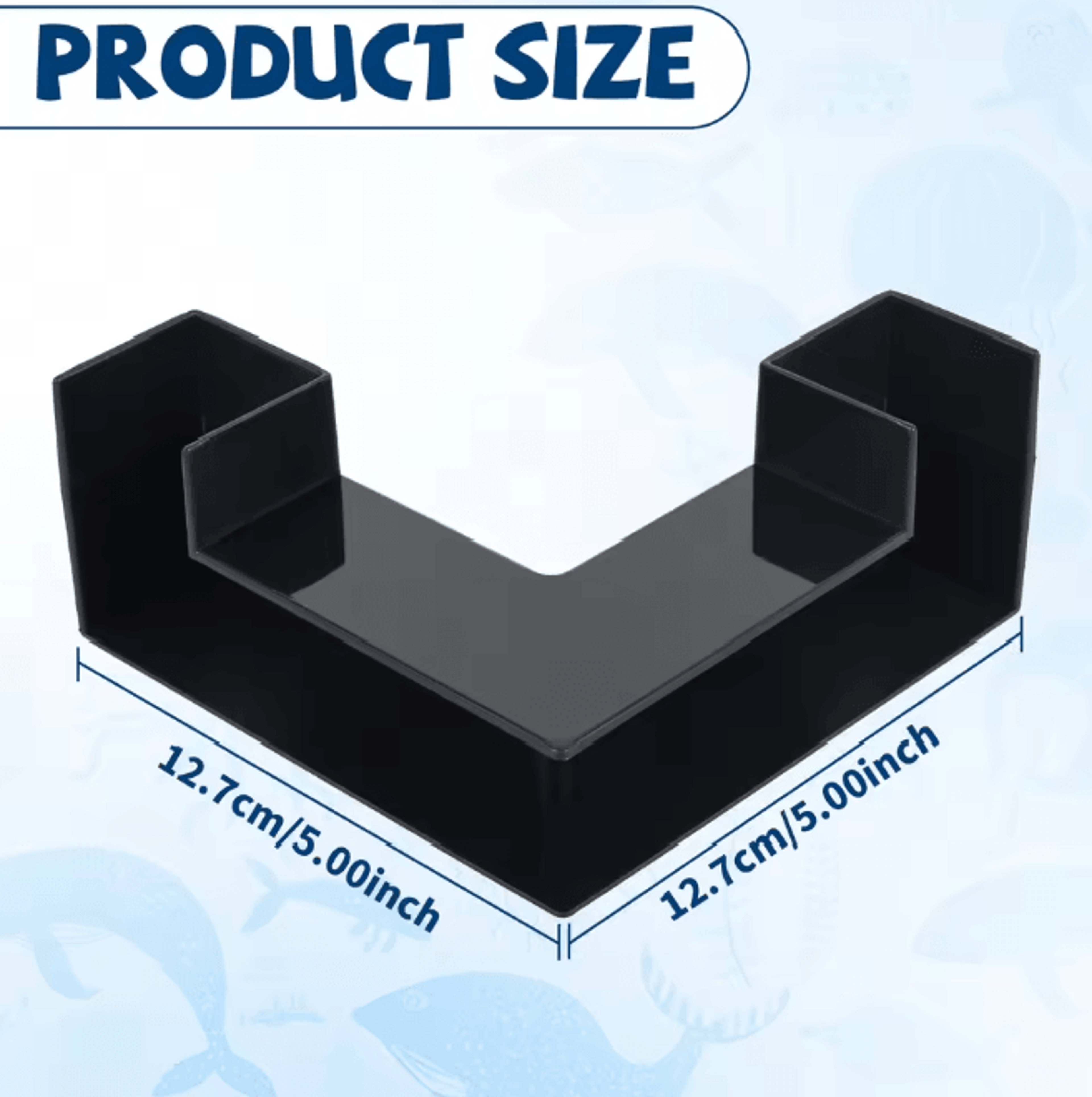 L Shape Shrimp Cave Aquarium Tunnel Corner Fish Hideout 1