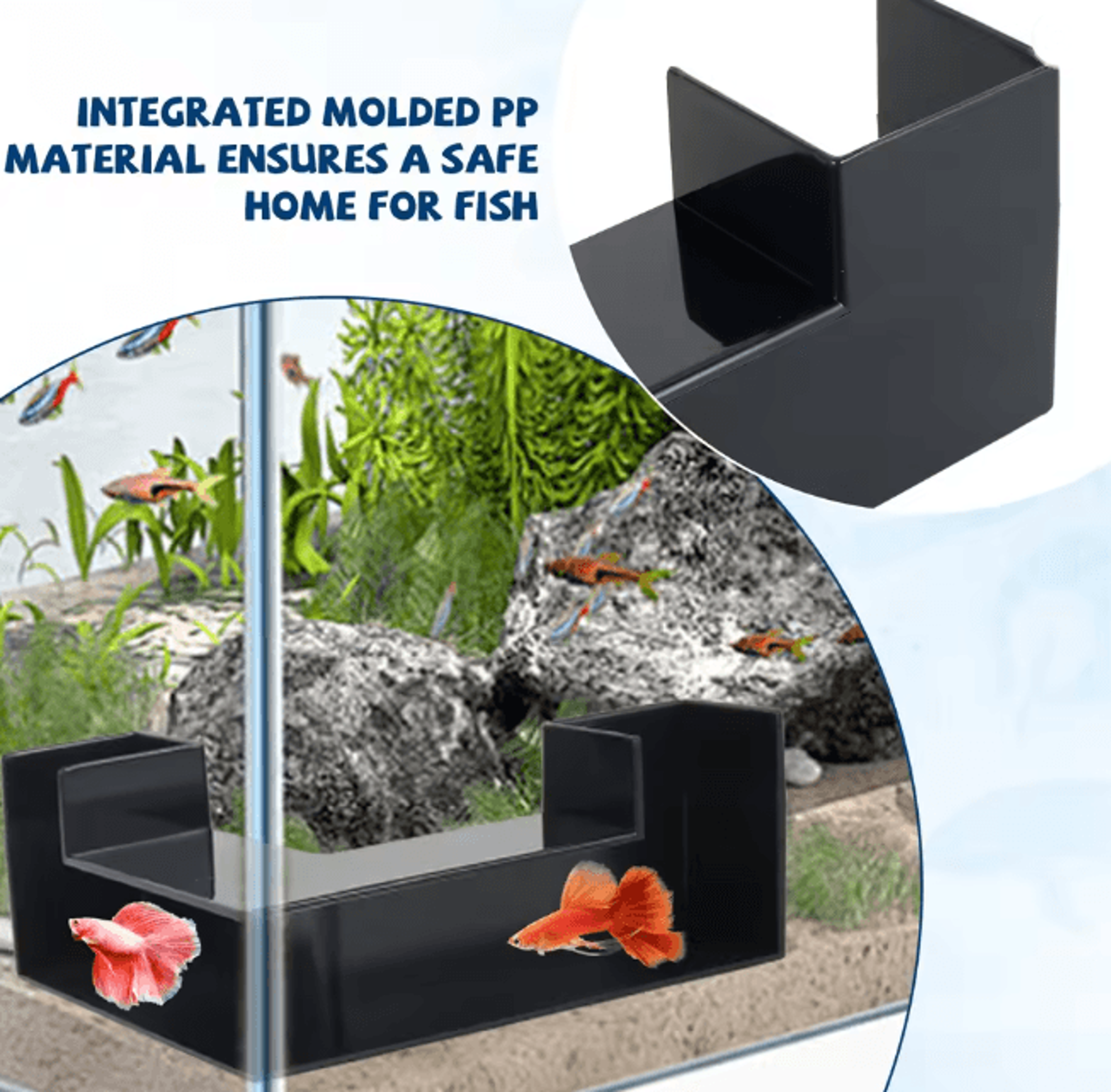 L Shape Shrimp Cave Aquarium Tunnel Corner Fish Hideout 2