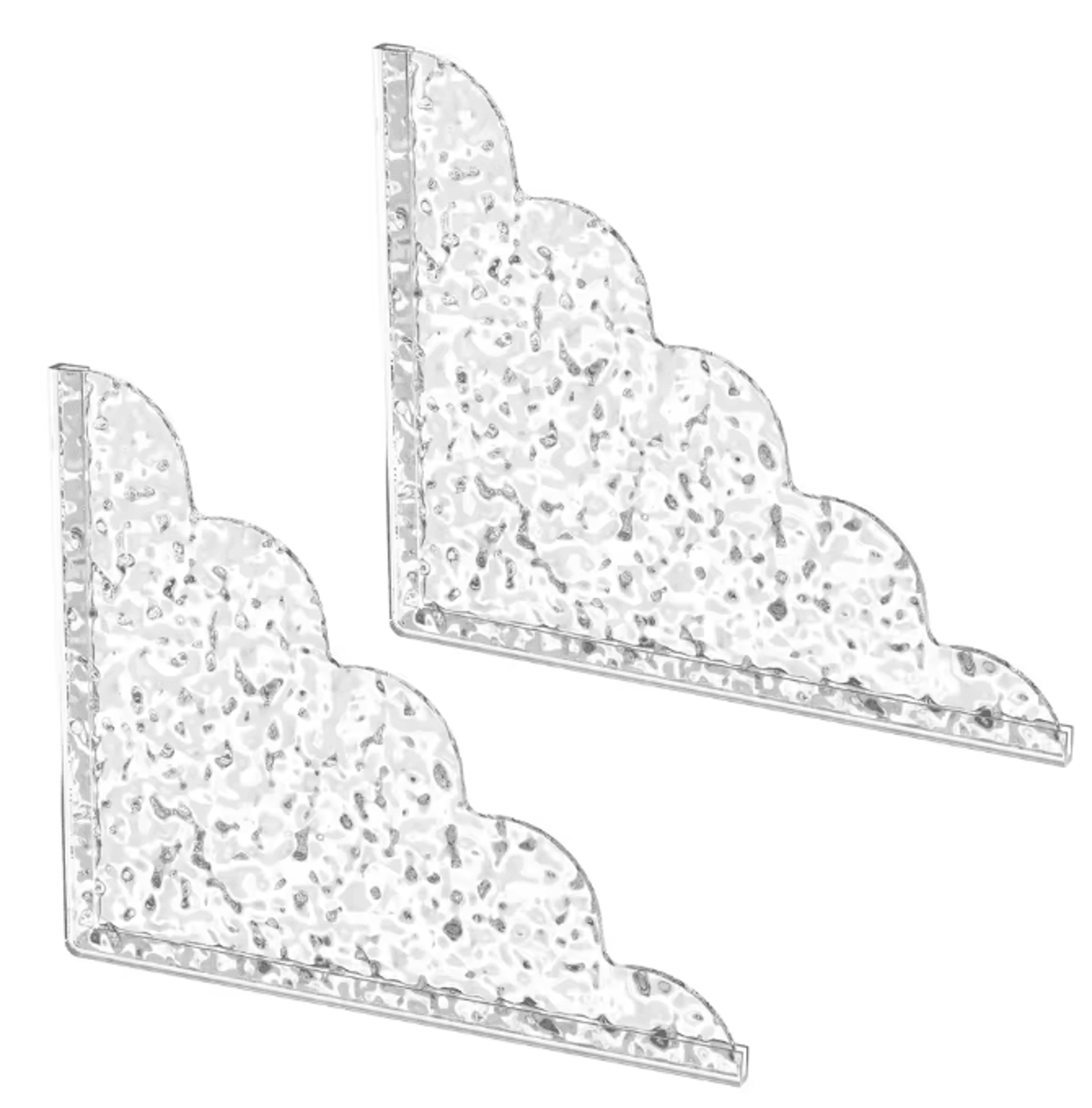 Clear Acrylic Shower Splash Guards Waterproof Bathtub Water Guards 2 Pack 4