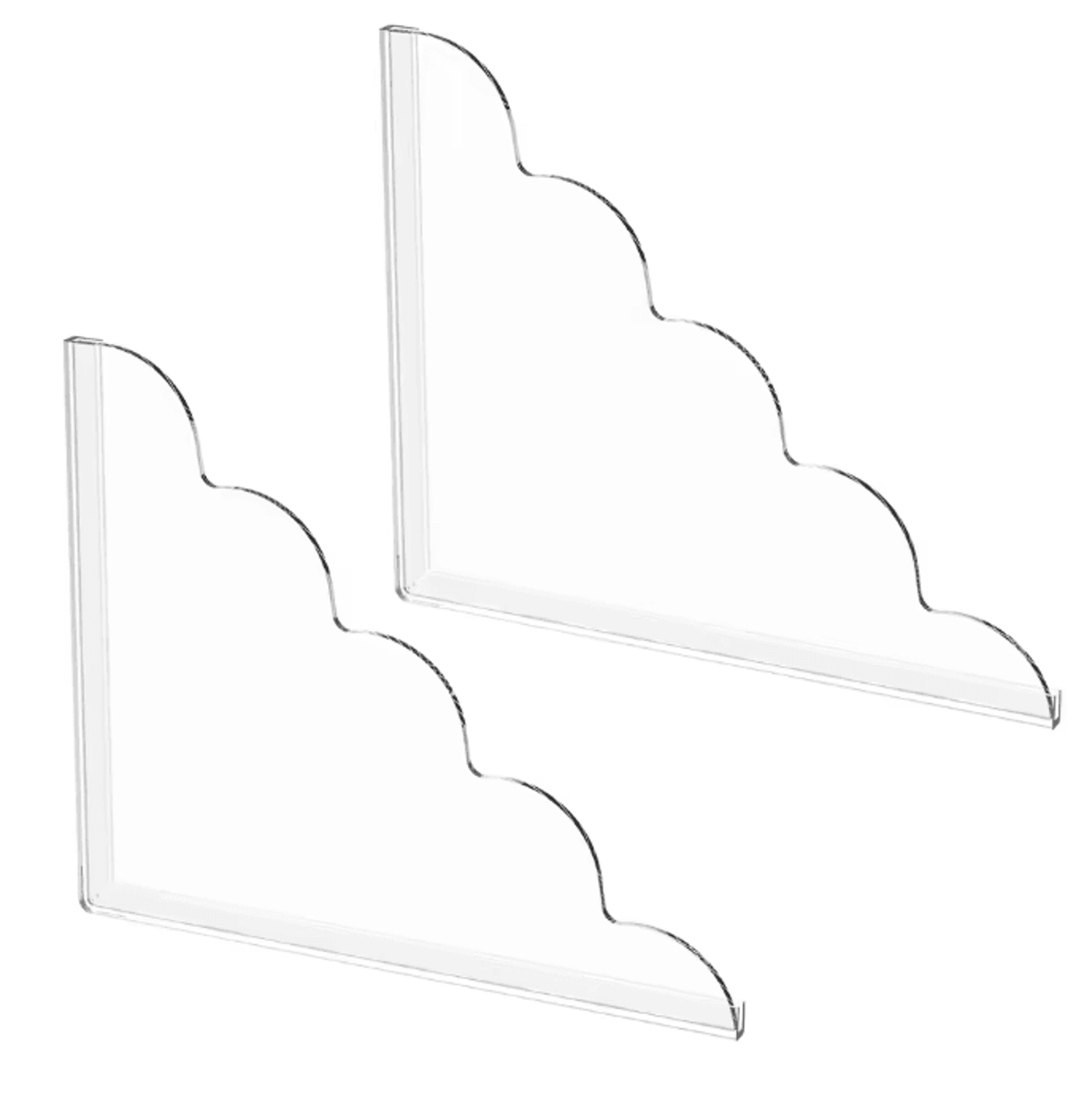 Clear Acrylic Shower Splash Guards Waterproof Bathtub Water Guards 2 Pack 5