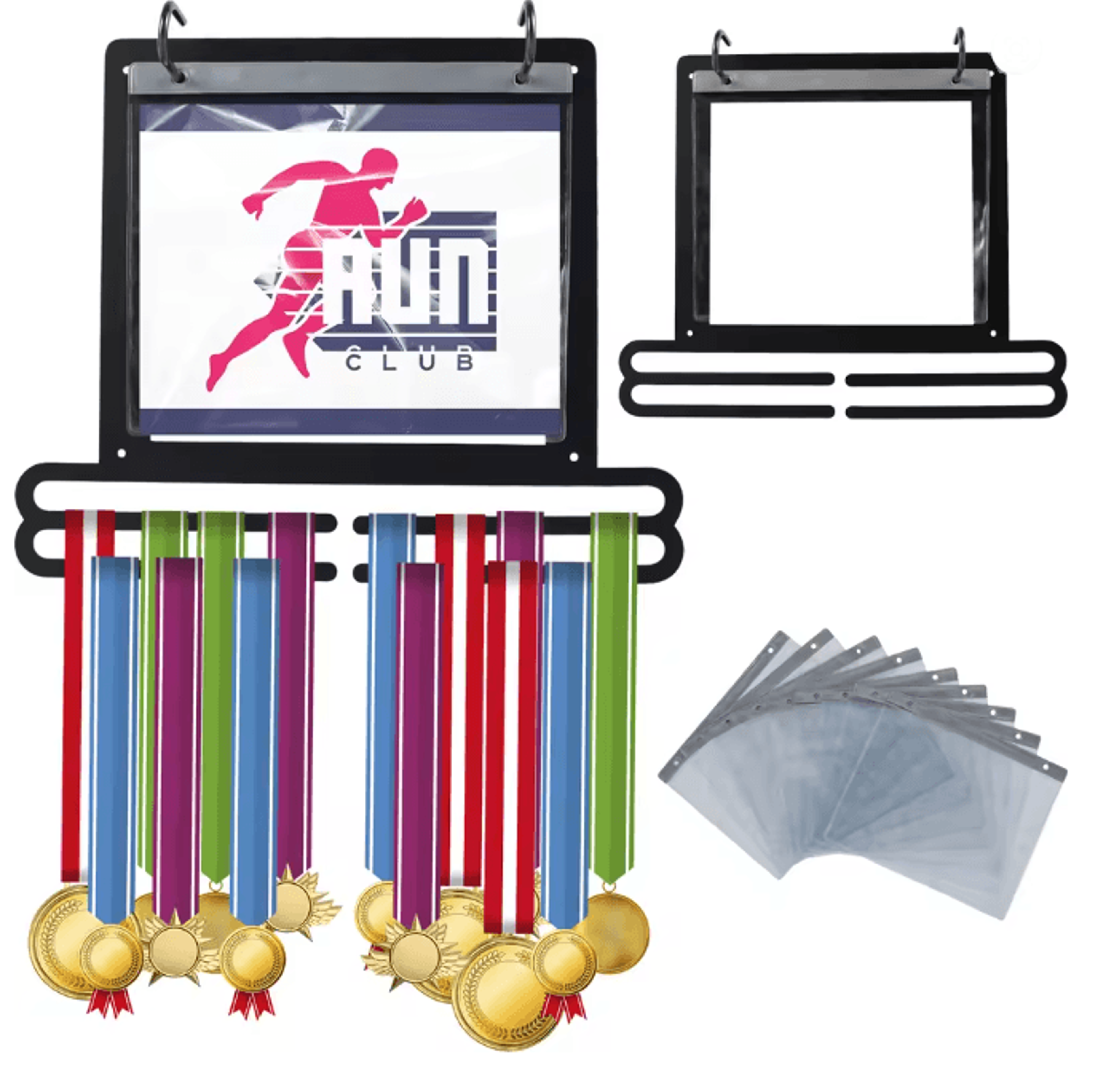 Metal Sports Medal Display Rack Football Race Medal Wall Organizer 6