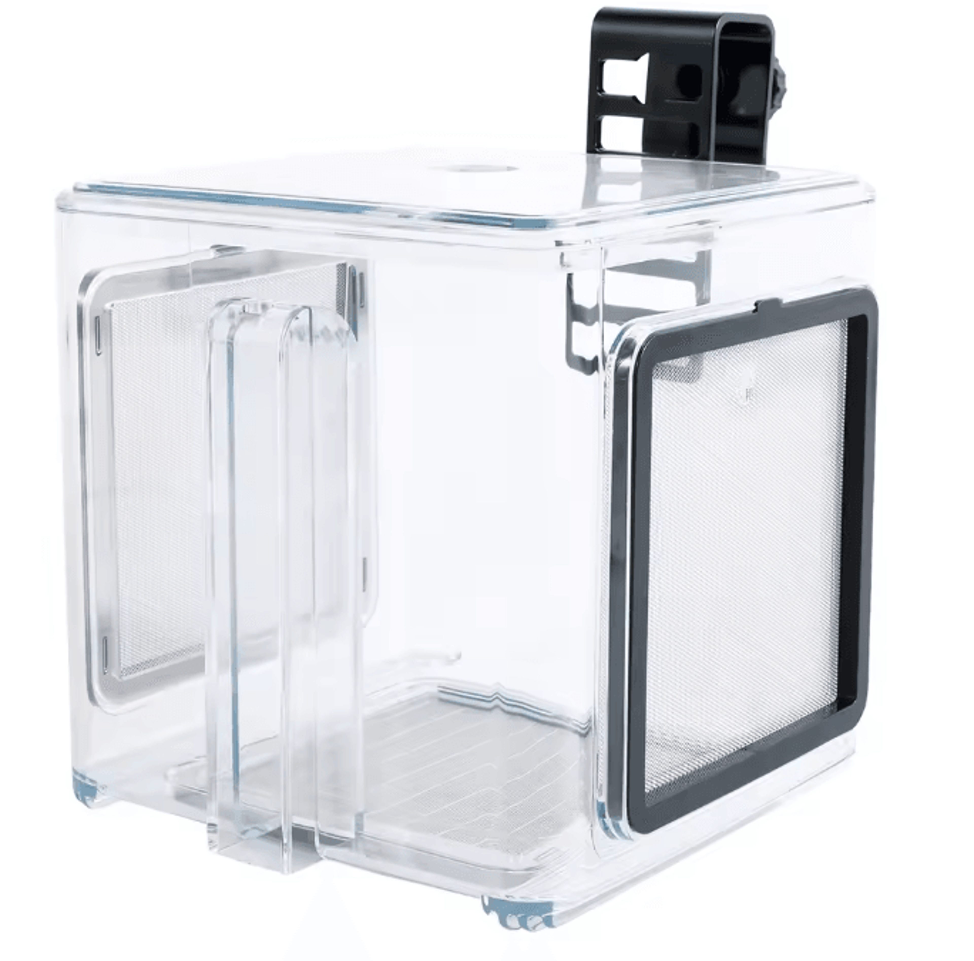 Clear Aquarium Breeder Box Fish Isolation Hatchery With Mesh Lid 4