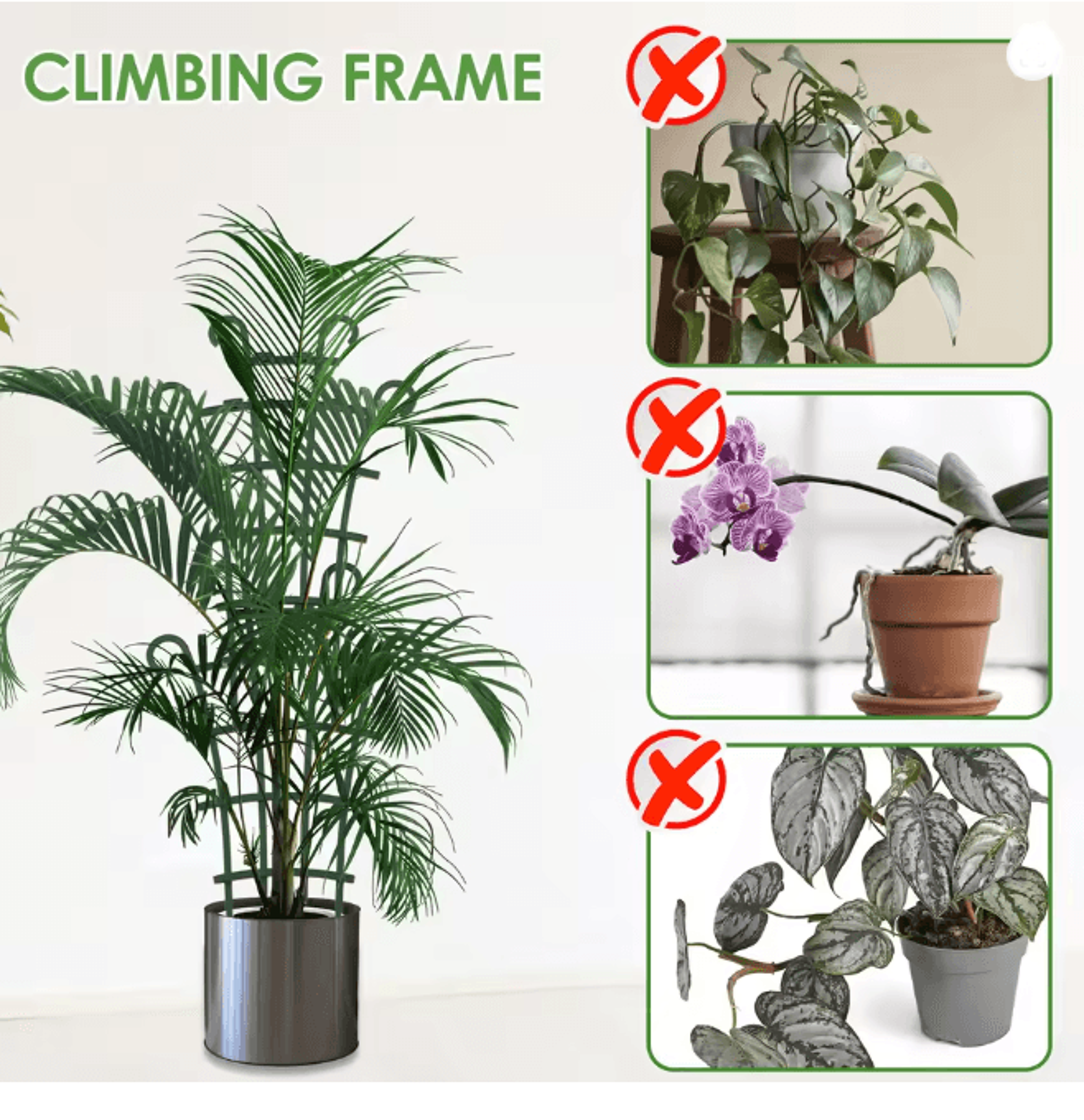 Garden Plant Climbing Trellis Set Reusable Vegetable Support Stakes For Pots 1