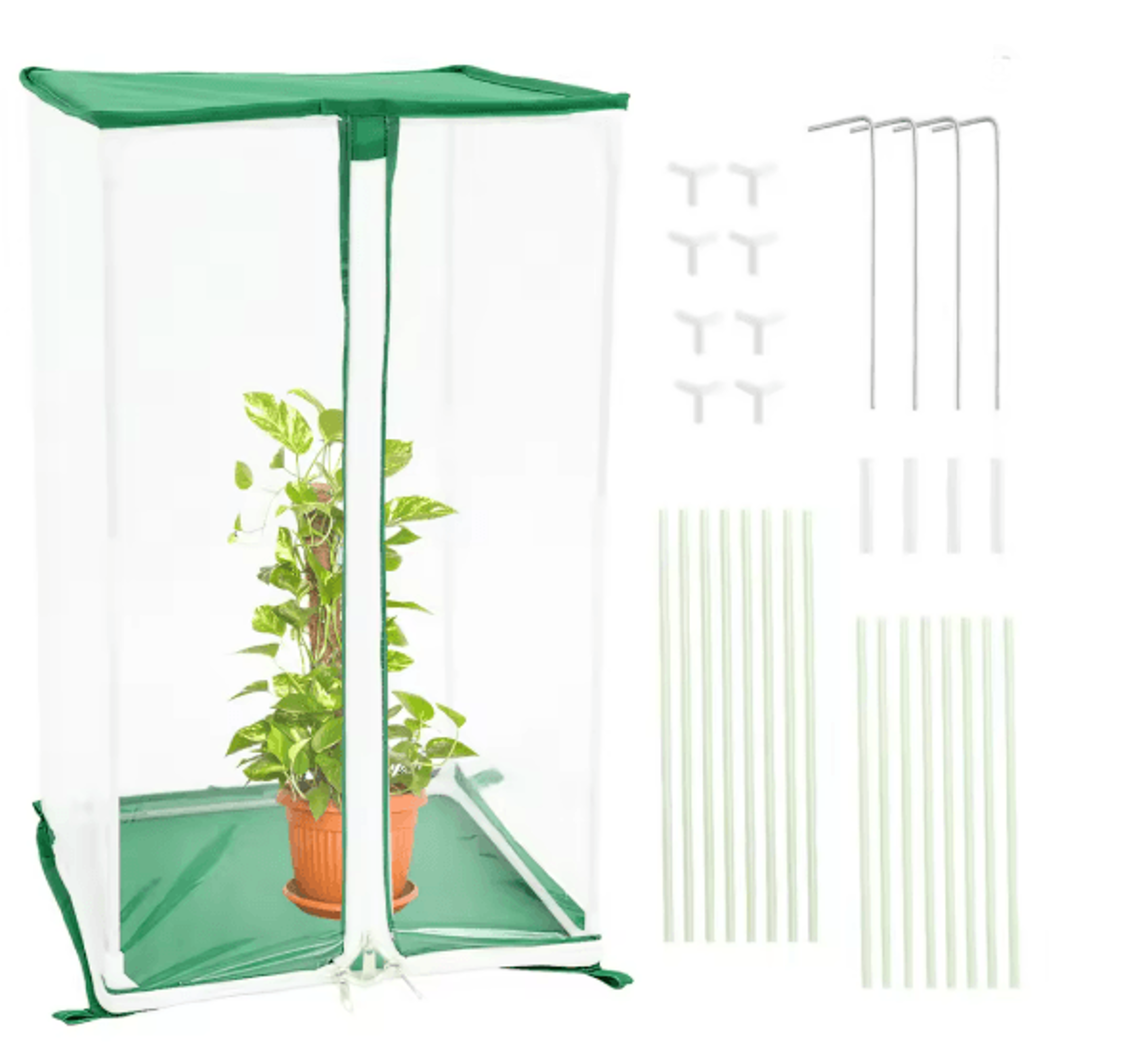 Portable Mini Greenhouse PVC Plant Cover With Stakes For Outdoor Gardening 3