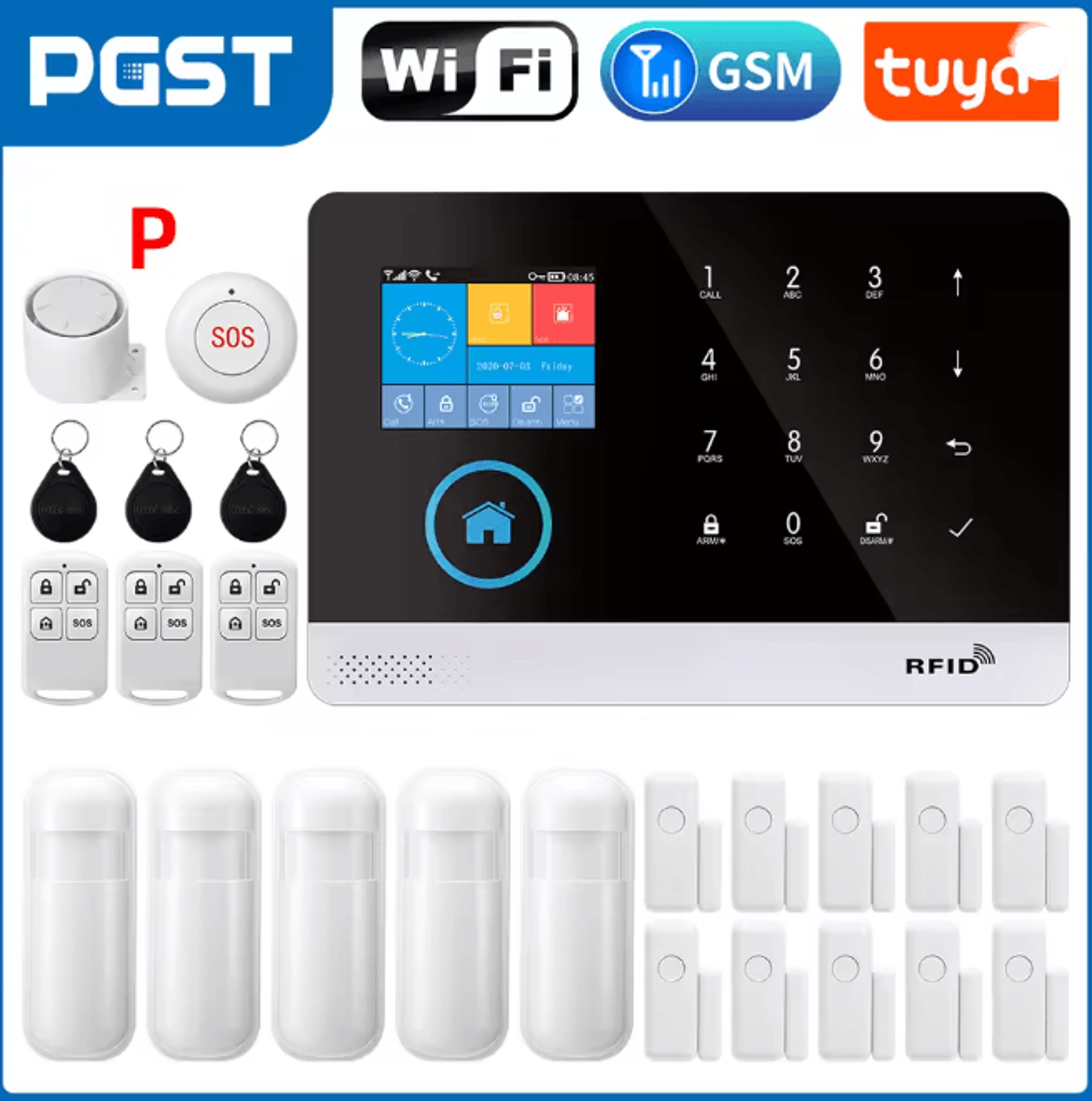 PGST Smart Home Security Alarm System Wireless GSM WIFI With App Control 8