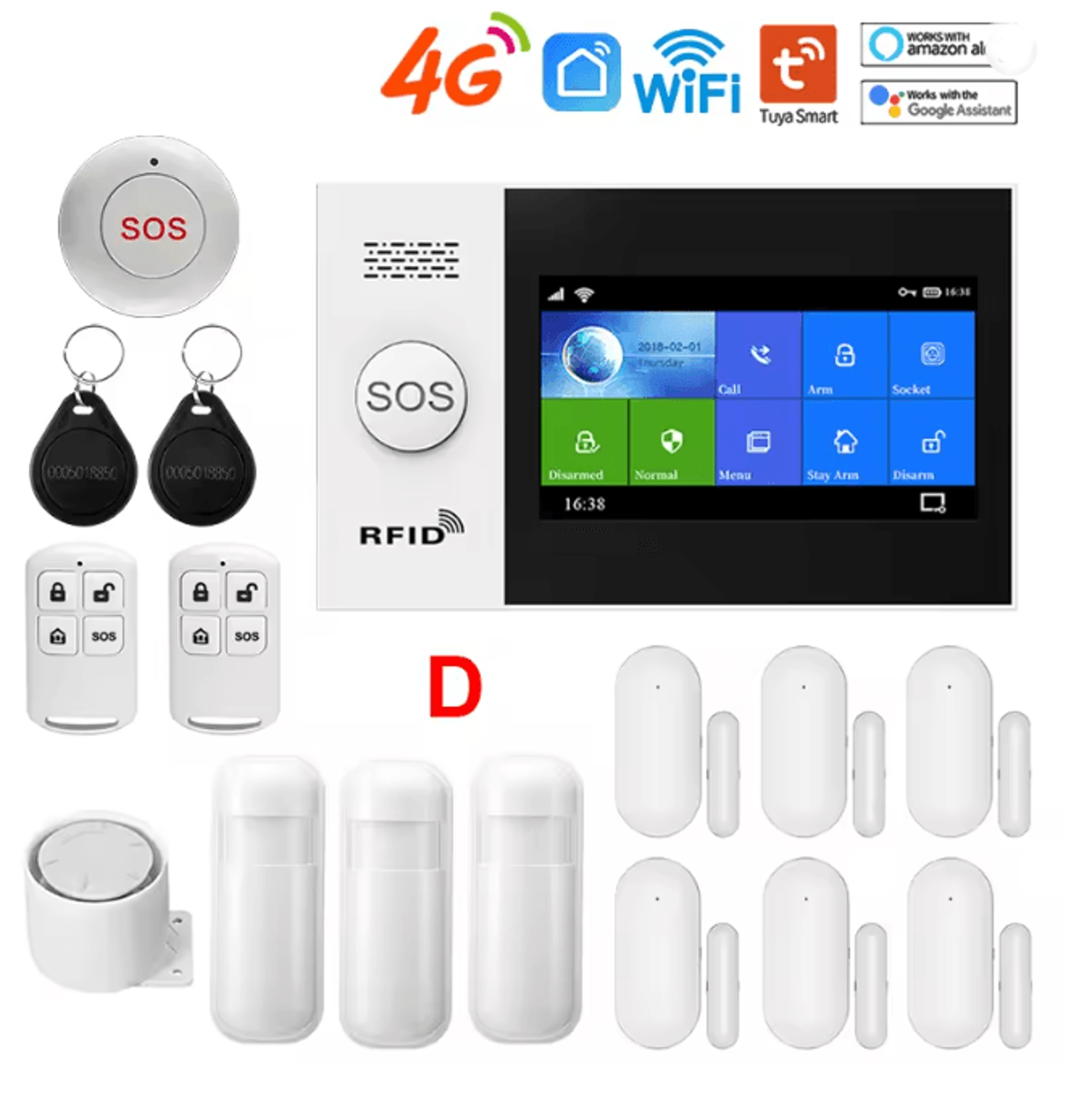 PGST Smart Home Security Alarm System 4G Wireless WIFI With Touch Screen And App Control 7