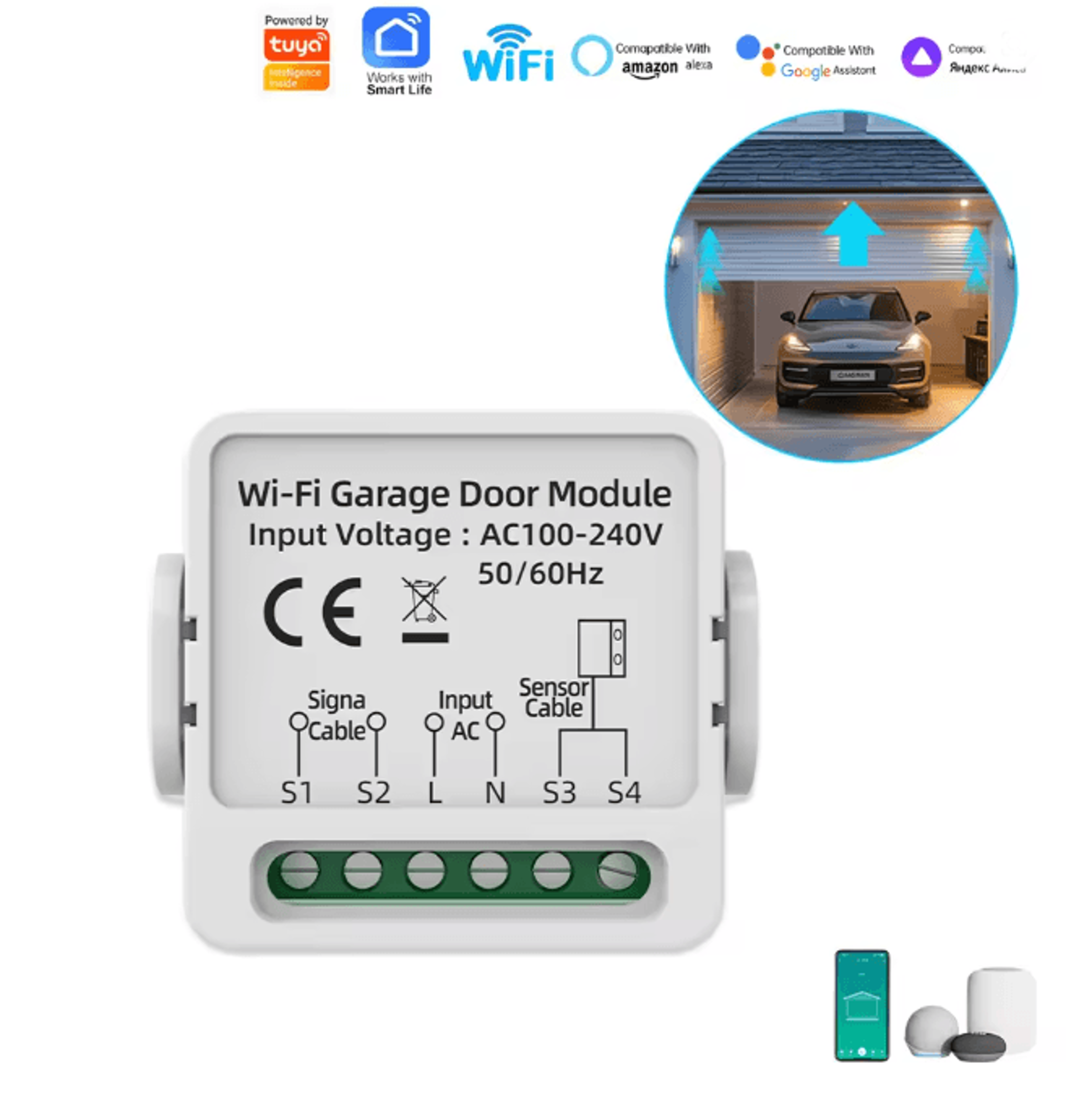 WG01 Smart Garage Door Opener Controller Tuya WIFI With App And Voice Control 5