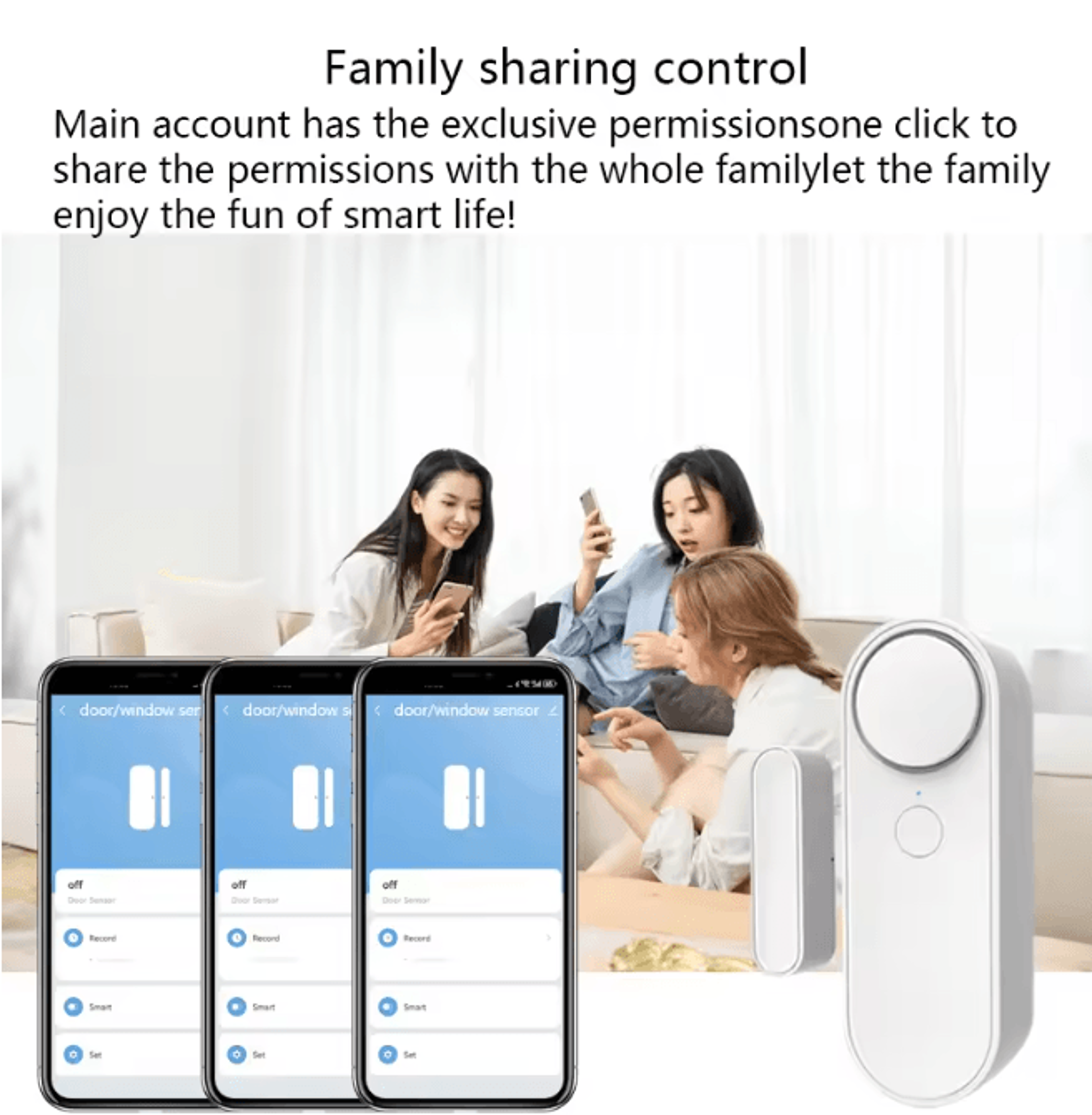 Tuya WIFI Door Window Sensor Alarm Smart Entry Security With Siren 1