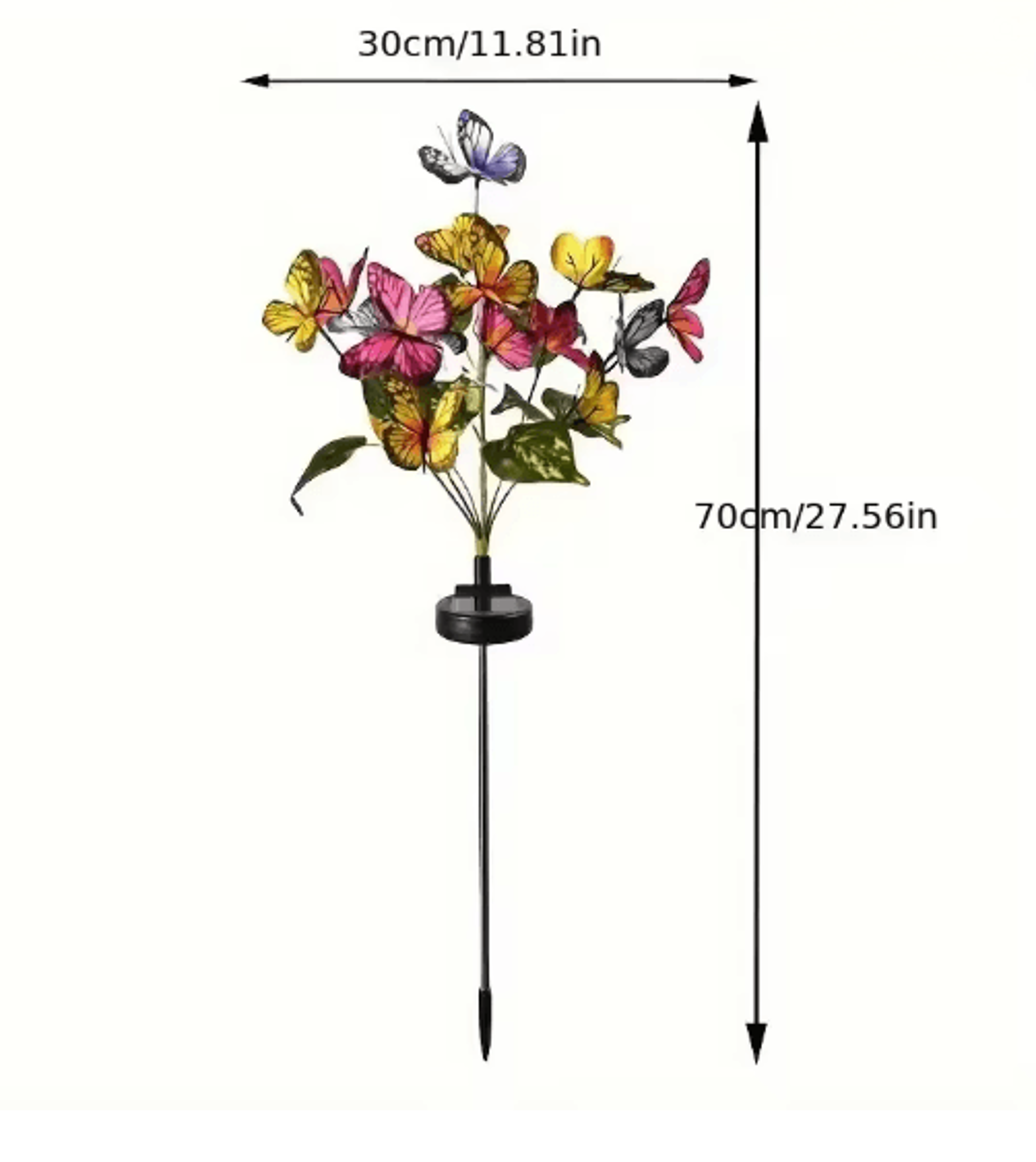 FlutterGlow Solar LED Butterfly Flower Lights For Outdoor Garden Decor 3