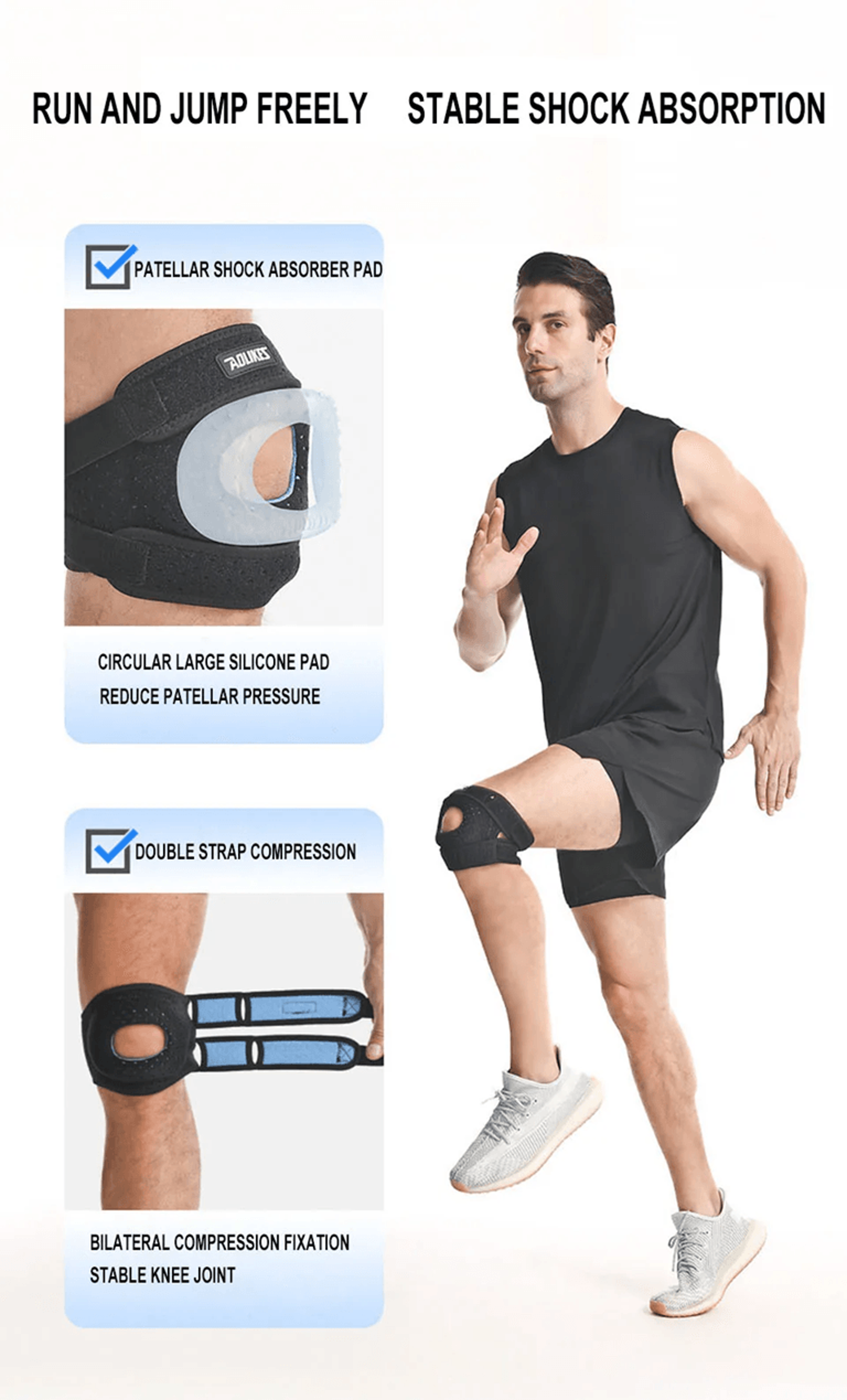 FlexRelief Patella Knee Brace With Gel Pad For Targeted Support 2