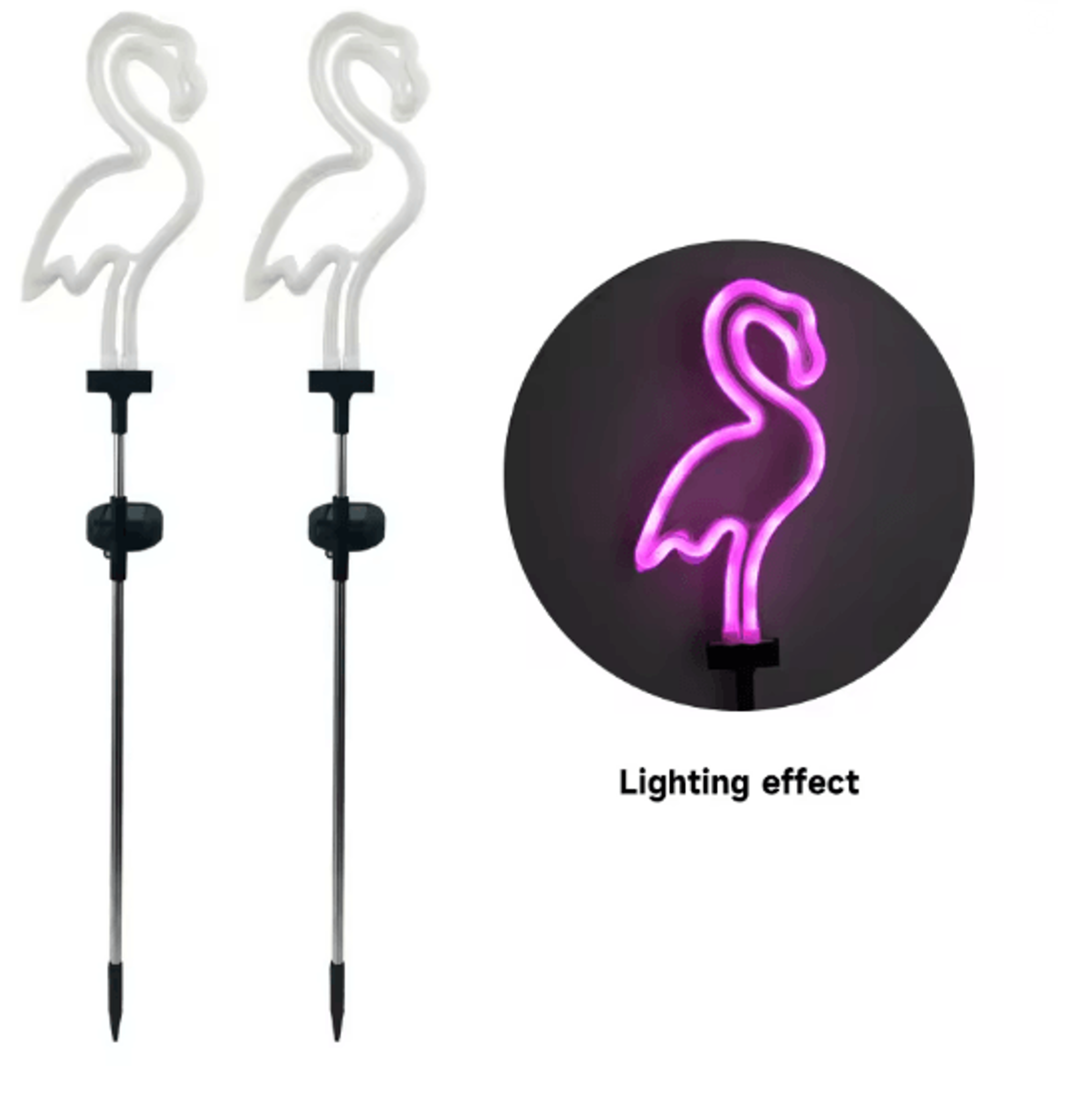 FlamingoGlow Solar Garden Light For Outdoor Pathways And Patio Decor 7