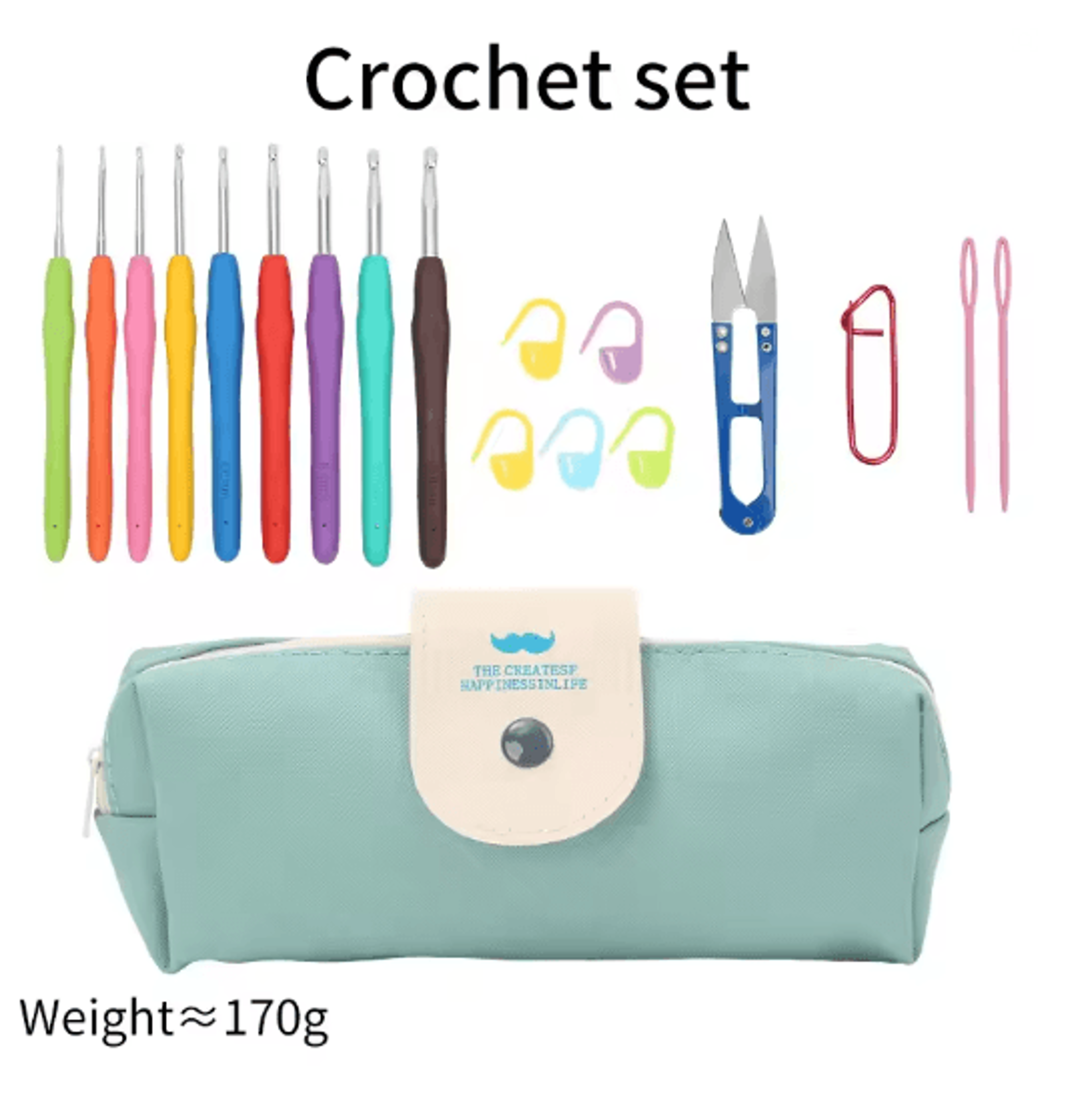 Ergonomic Crochet Hook Set Extra Long Knitting Needles Kit For Beginners 3