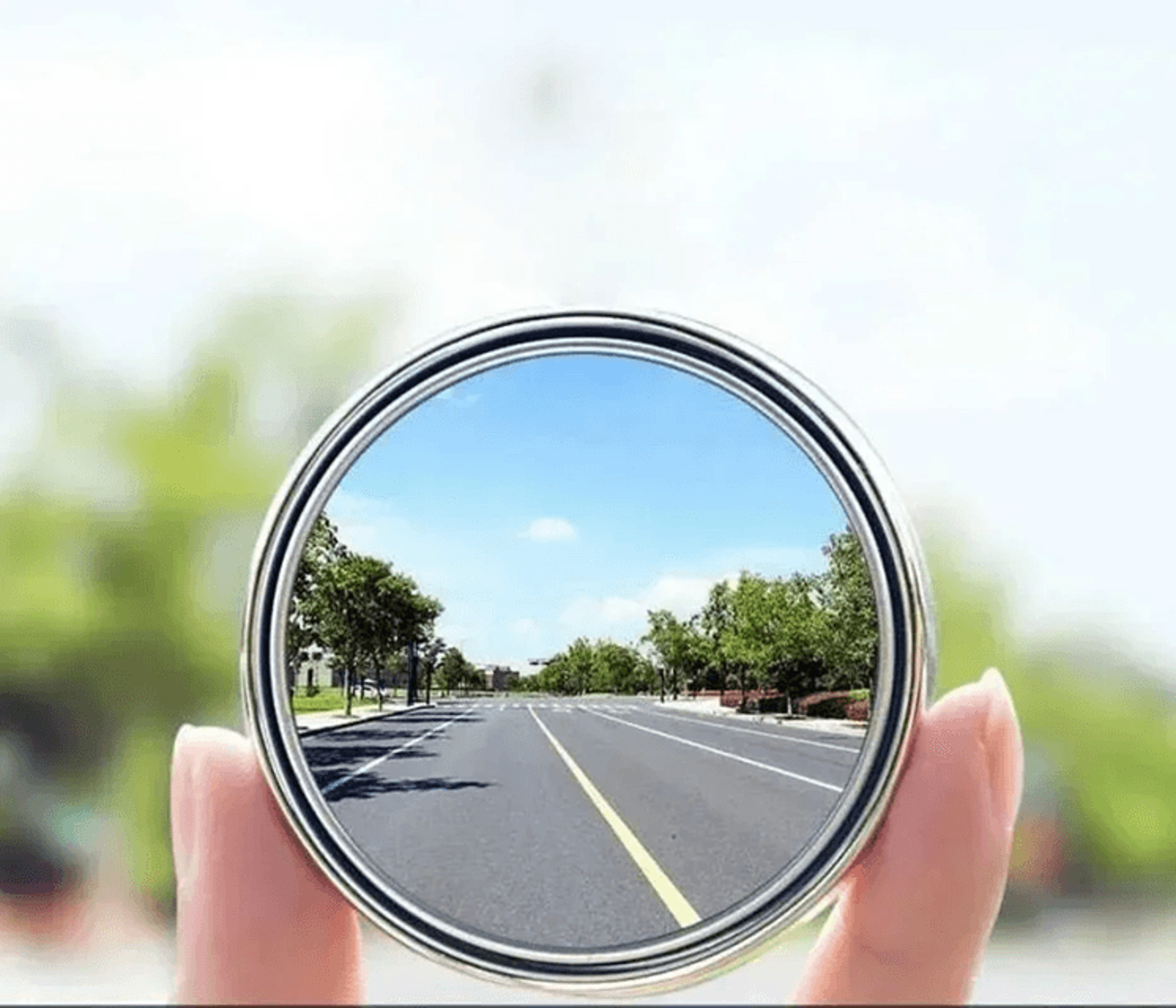 360 Degree Blind Spot Mirror Wide Angle Convex Rear View Mirror Set 0