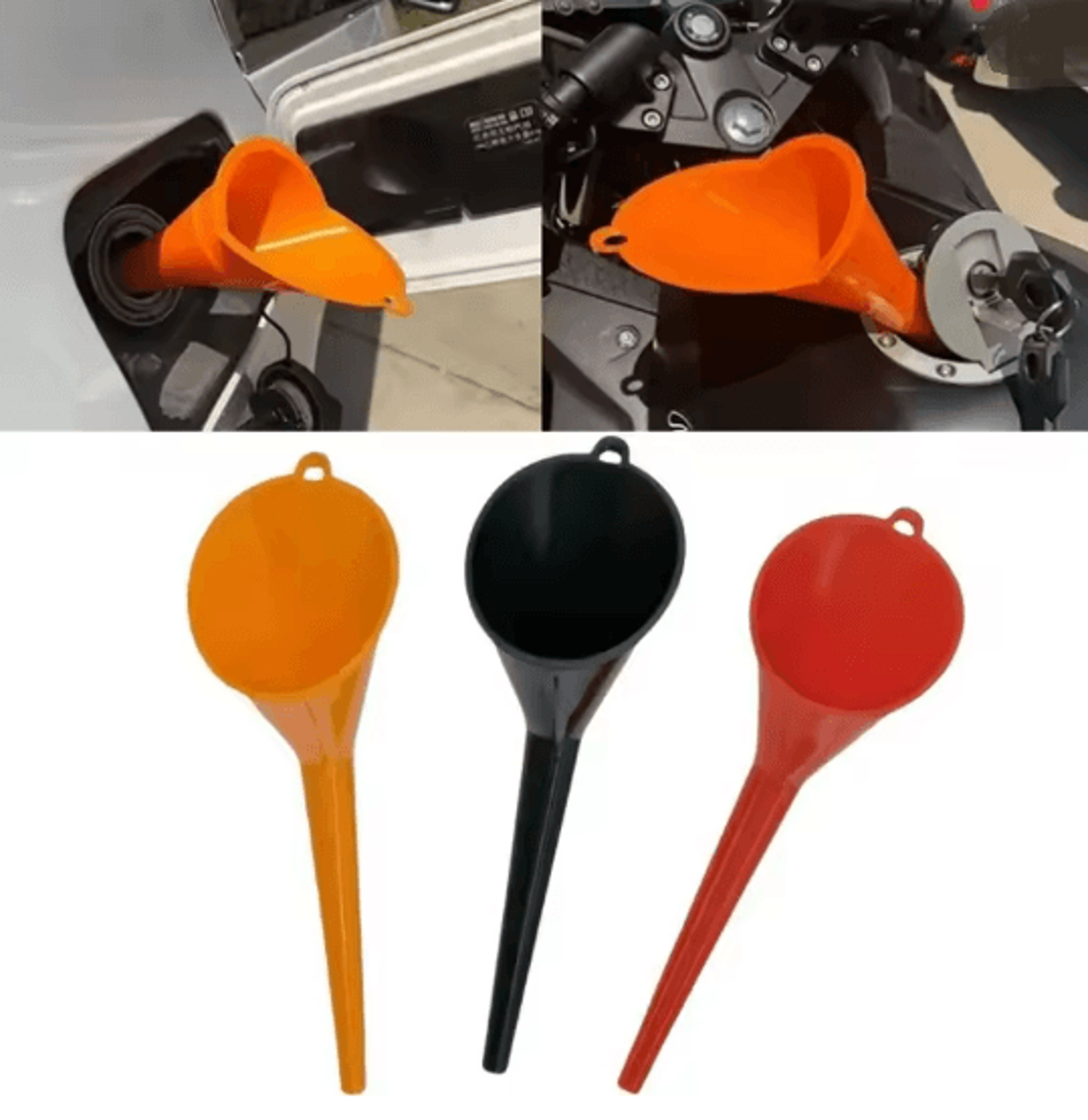 Long Stem Oil Funnel For Car And Motorcycle Fuel Filling 3