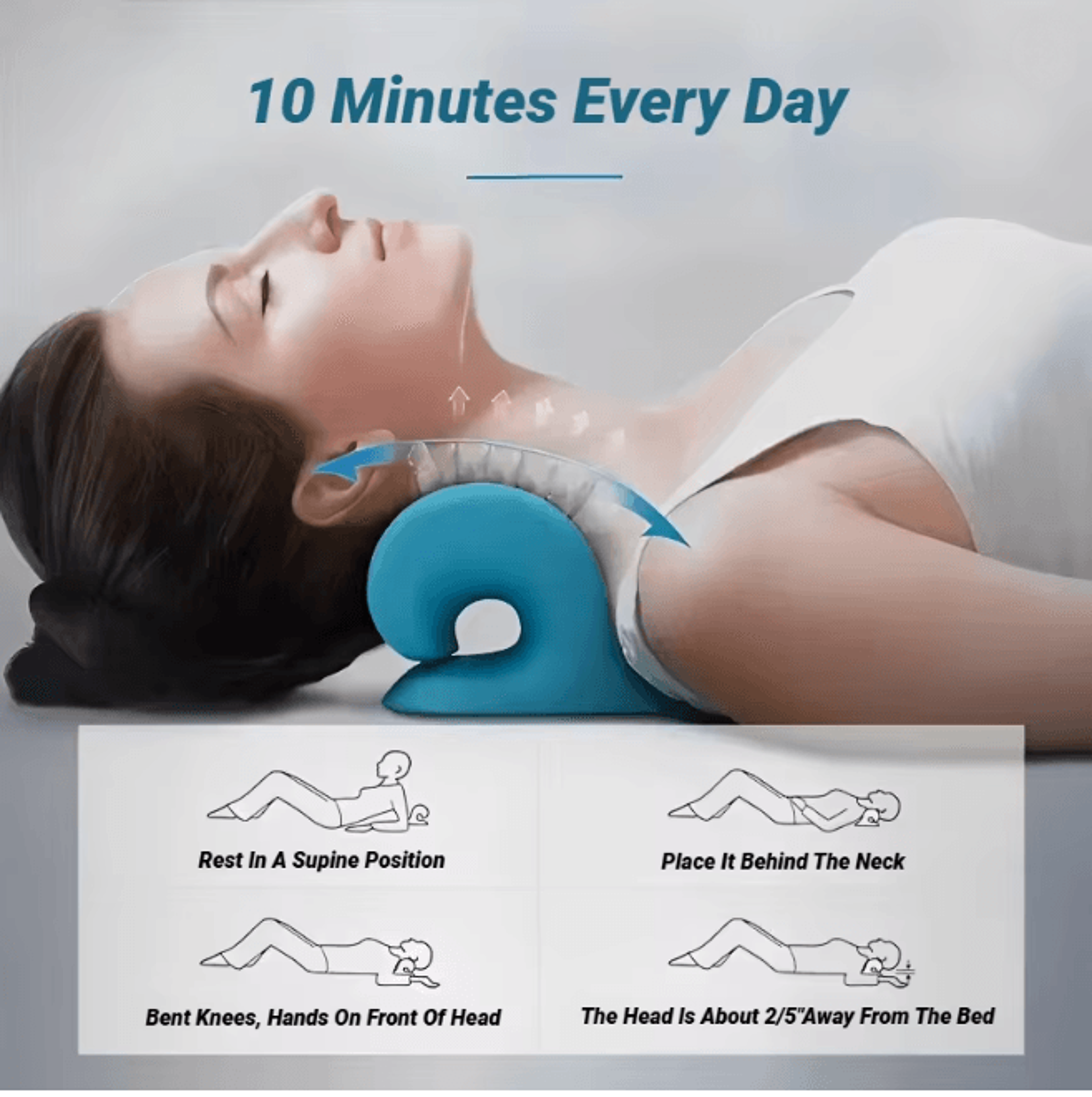 Neck Shoulder Stretcher Cervical Spine Relaxer Pain Relief Massage Pillow 1