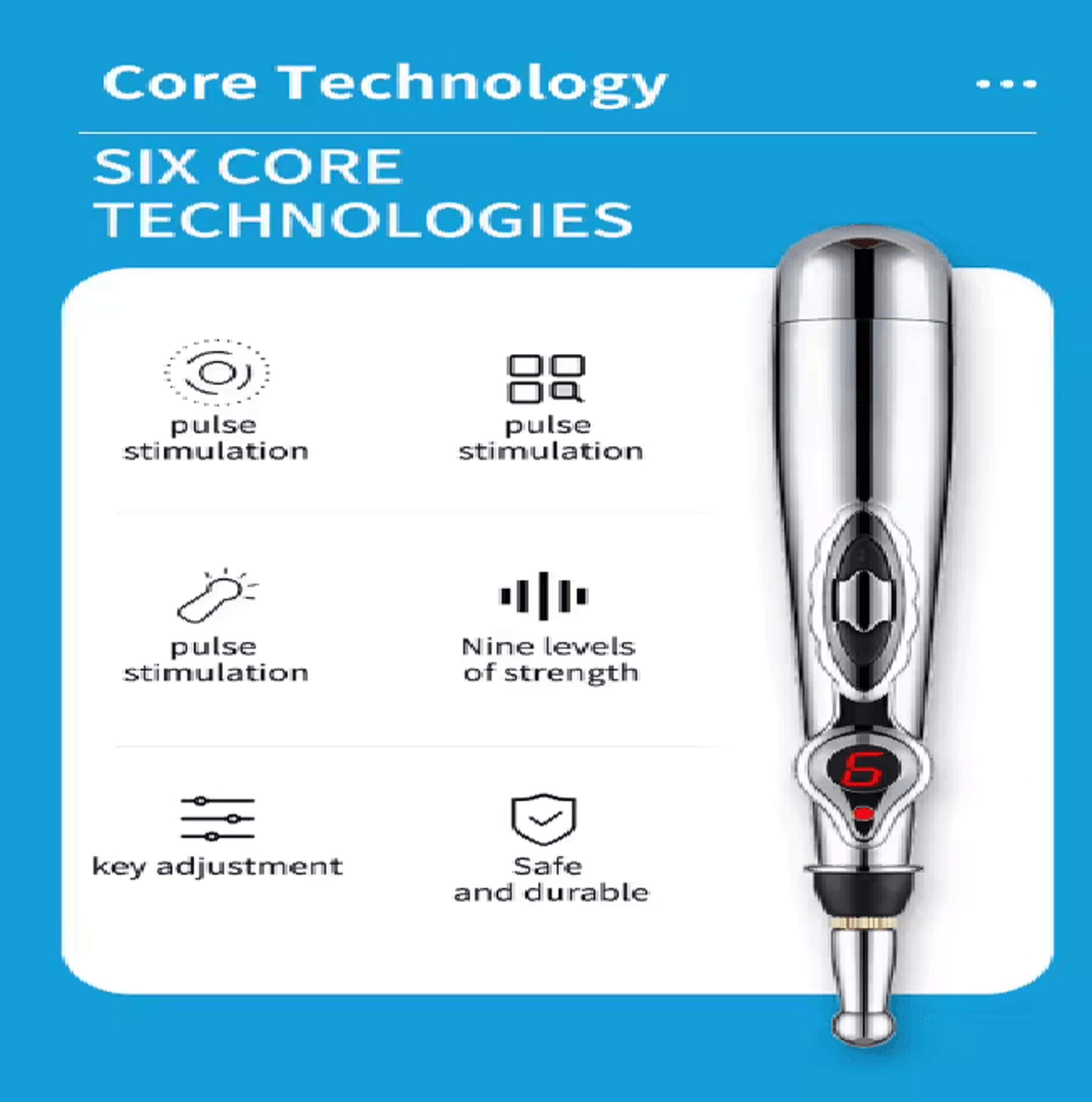 MeridianEase Electronic Acupuncture Pen Acupoint Massage Tool 1