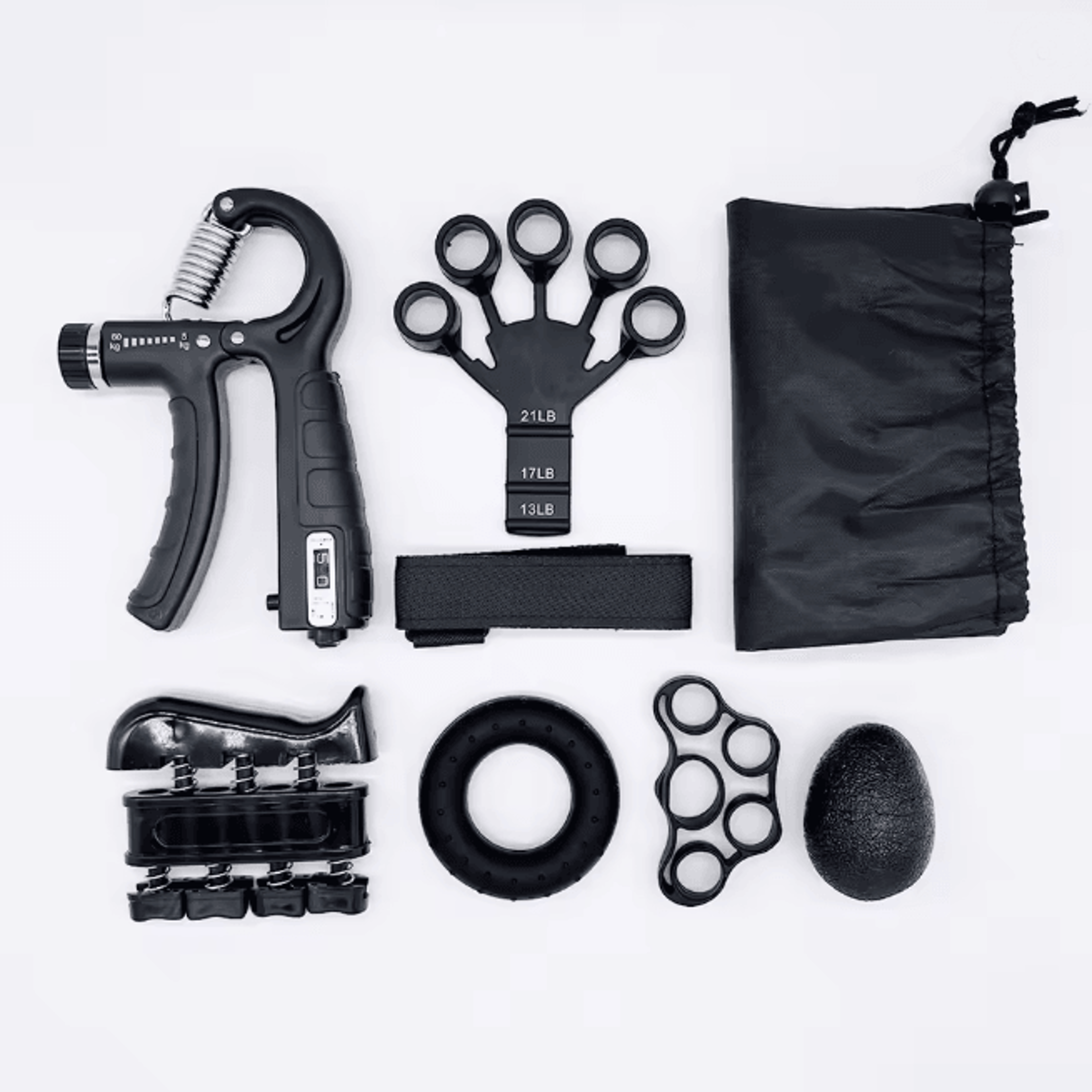 GripForce Hand Strengthener Finger Exerciser Rehabilitation Training Kit 7