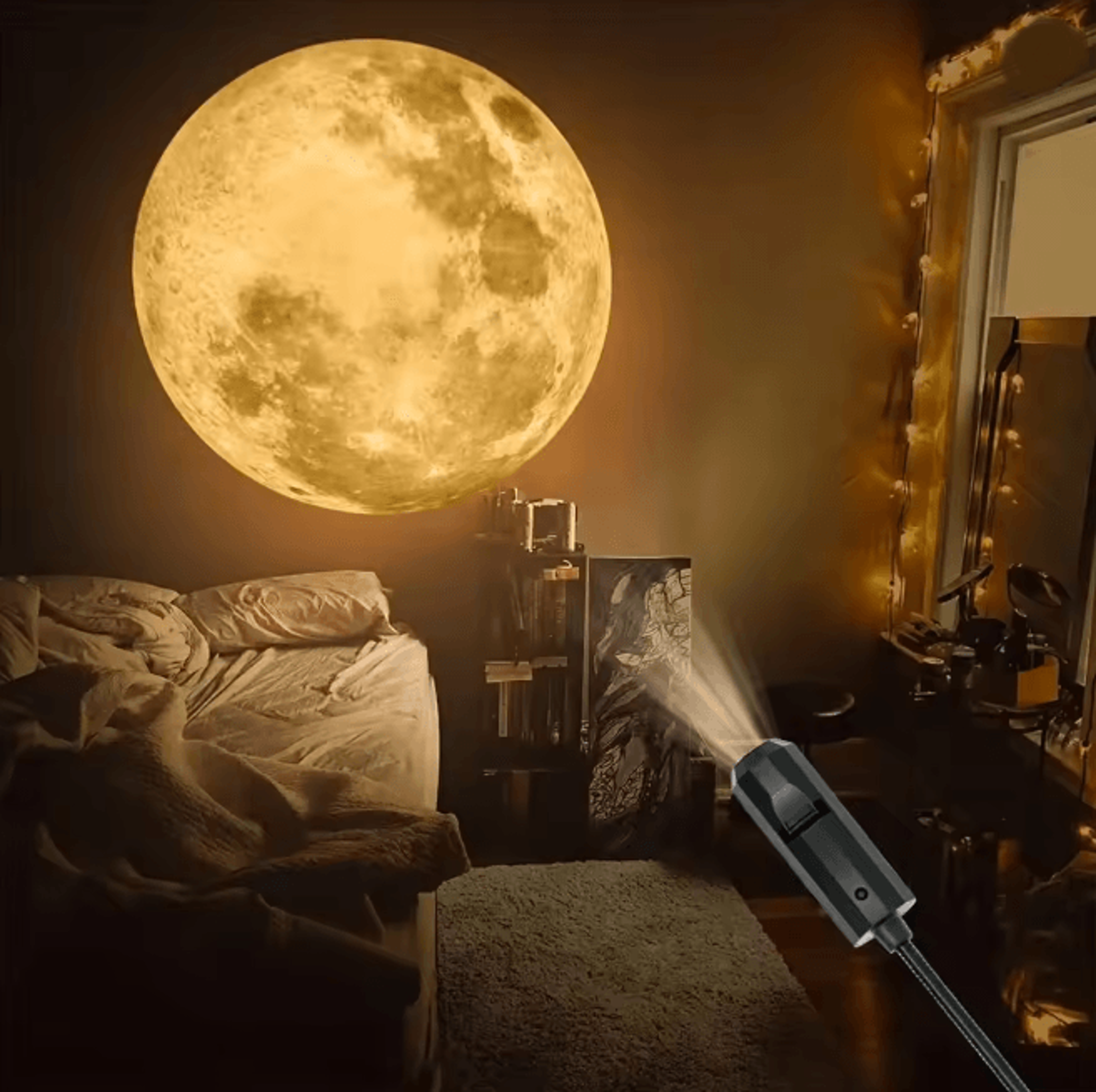 LunaSphere Moon Earth Projector USB Atmosphere Light 0